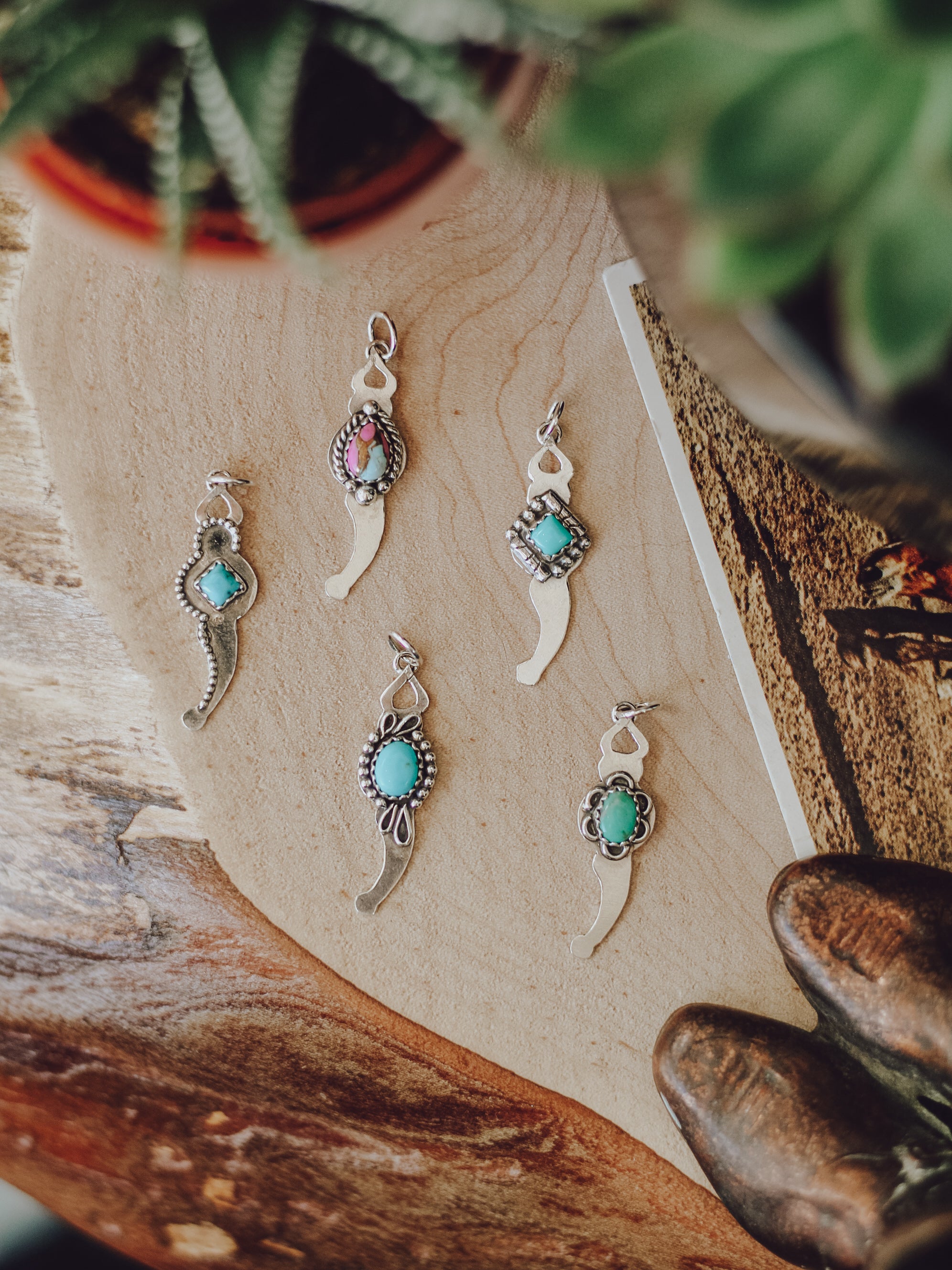 Leah Marie Silver x Tin & Turquoise • Spade Bit Pendant Necklace