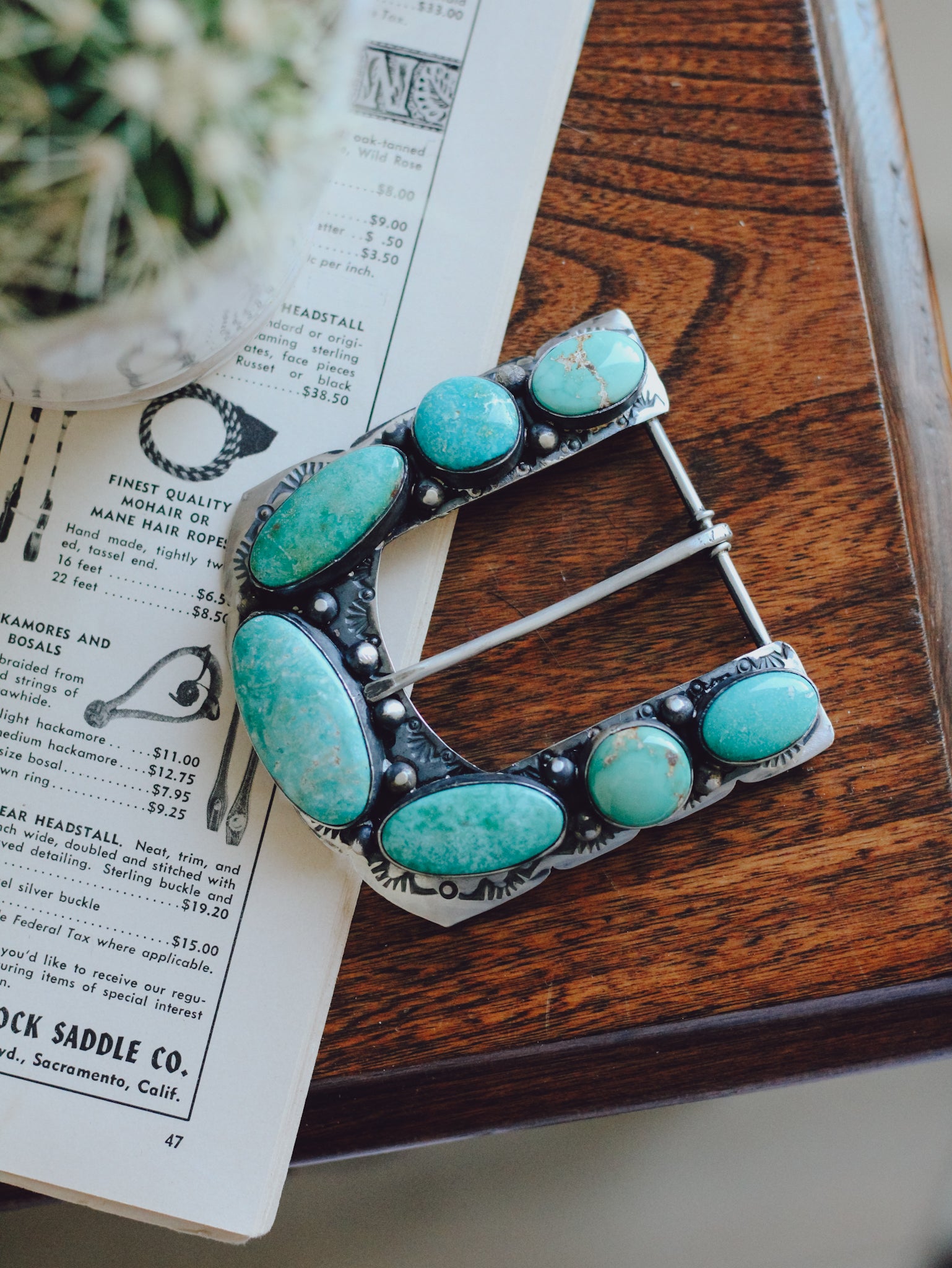 Sagebrush • Oversized Turquoise Belt Buckle