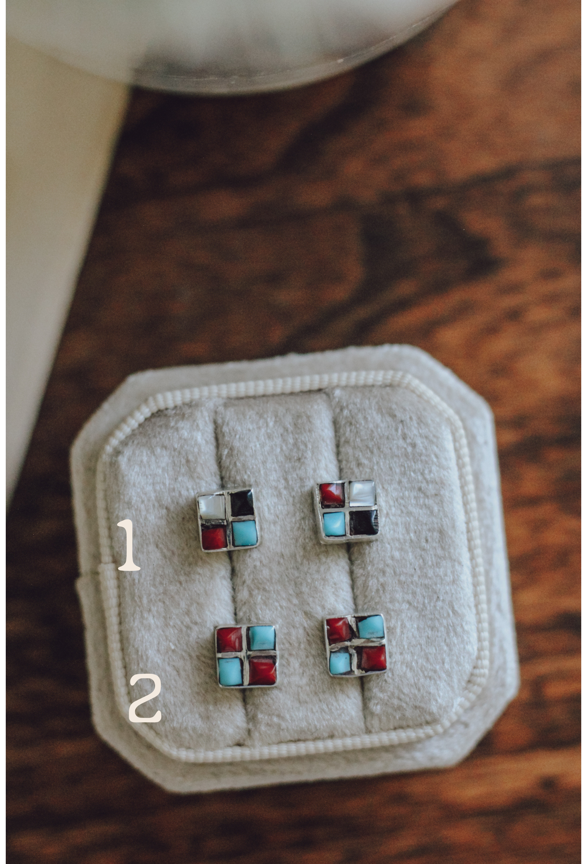 Ryder • Multi Stone Square Studs