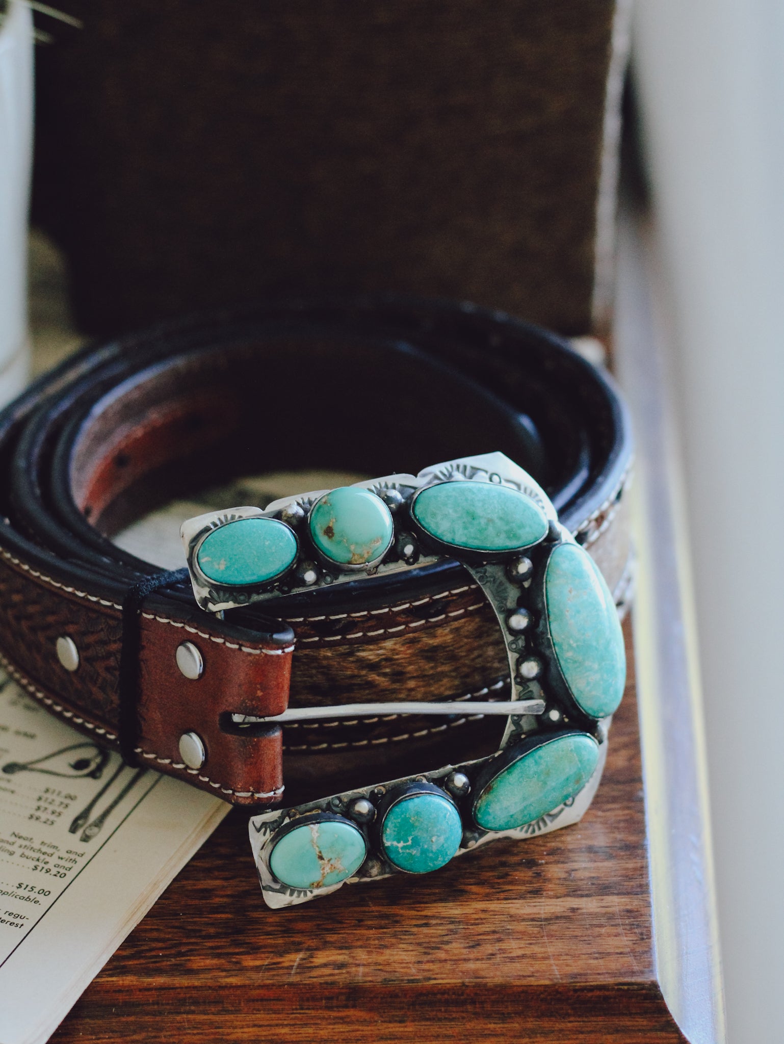 Sagebrush • Oversized Turquoise Belt Buckle