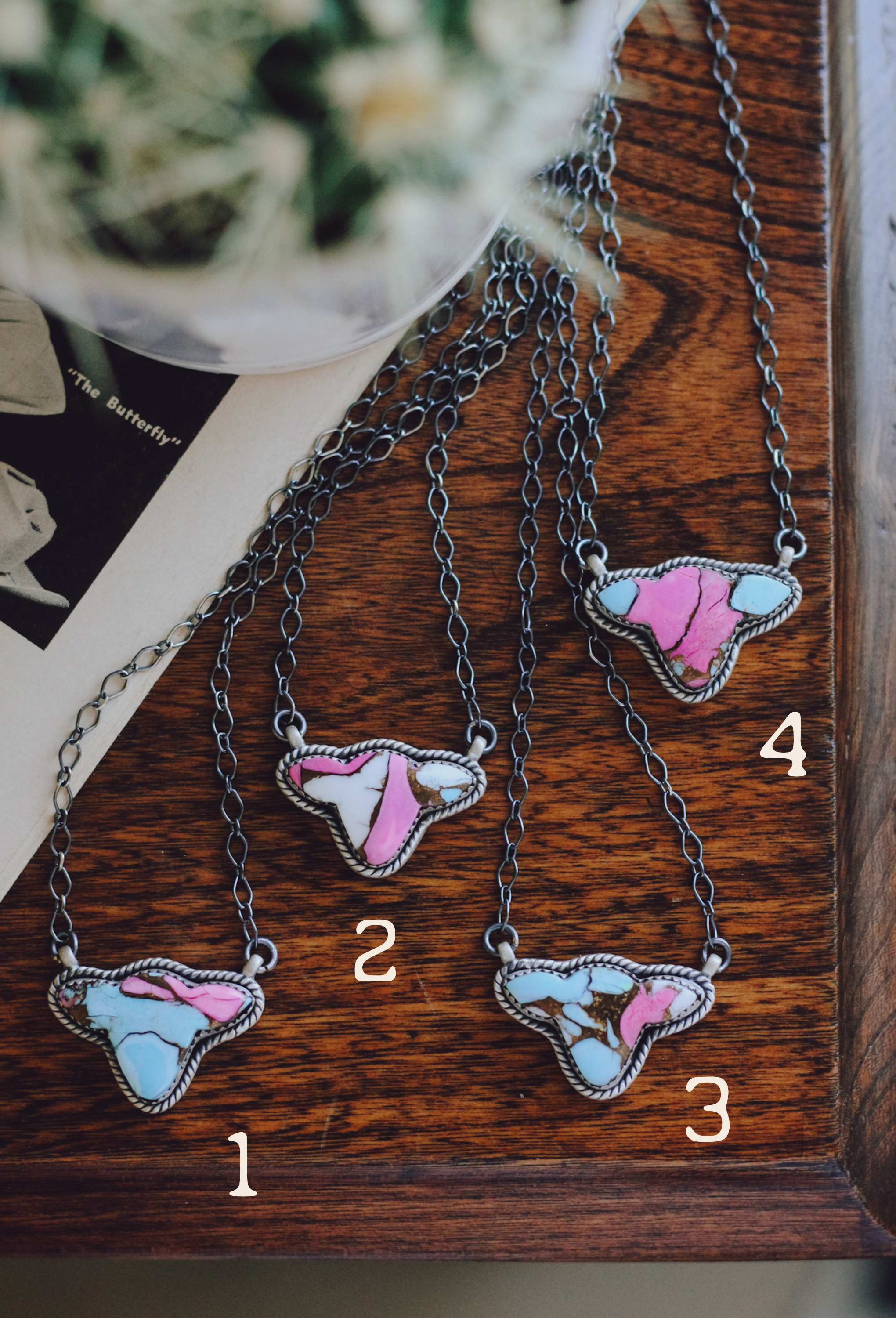 Charlene • Cotton Candy Cow Bar Necklace