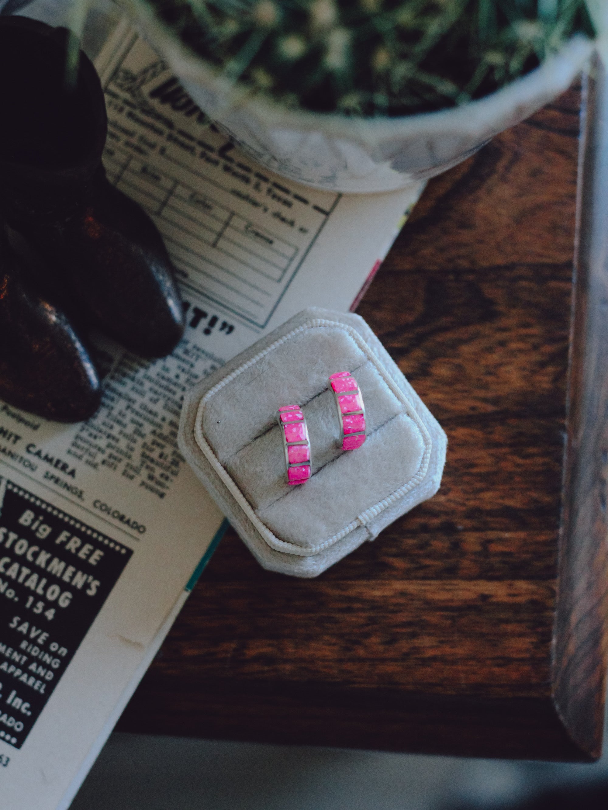 Bubblegum • Pink Opal Huggies