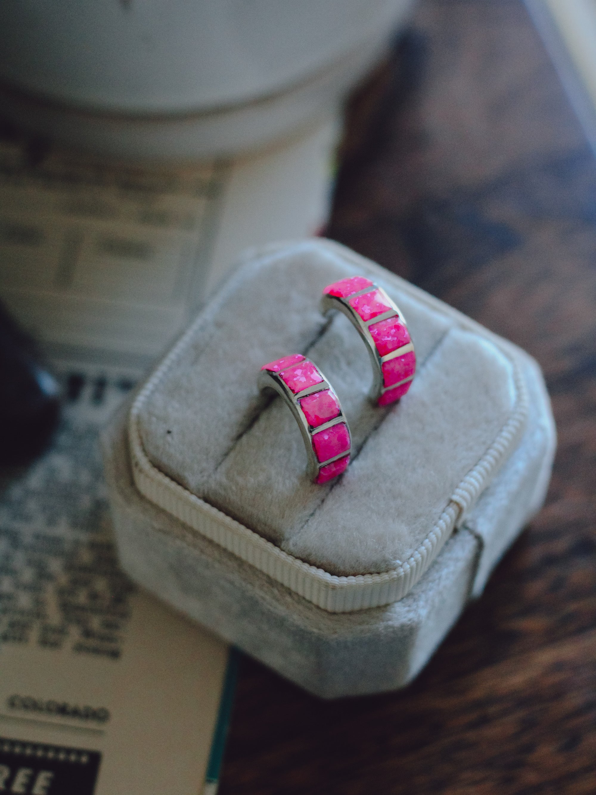 Bubblegum • Pink Opal Huggies