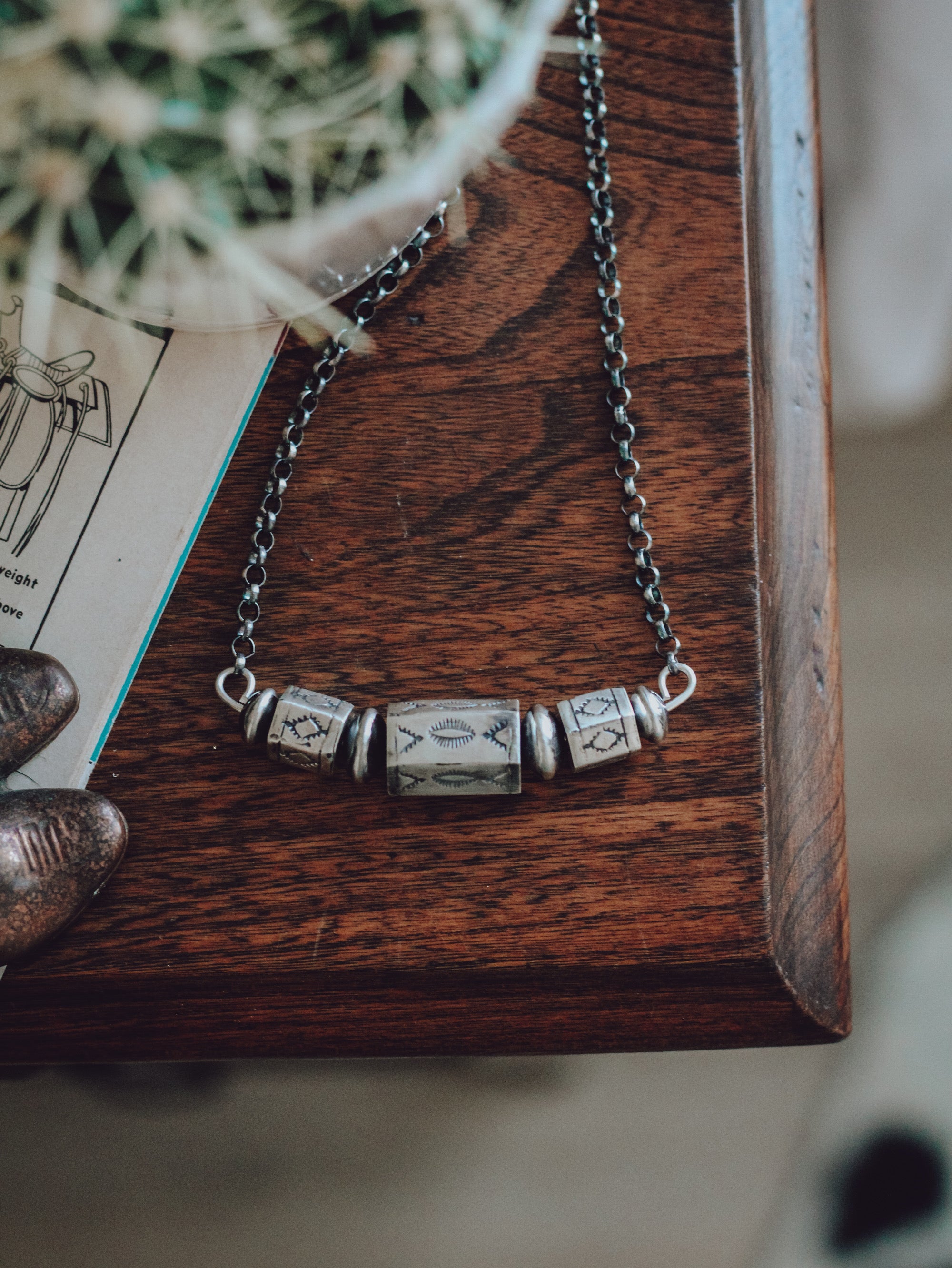 Buck • Engraved Pearl Necklace