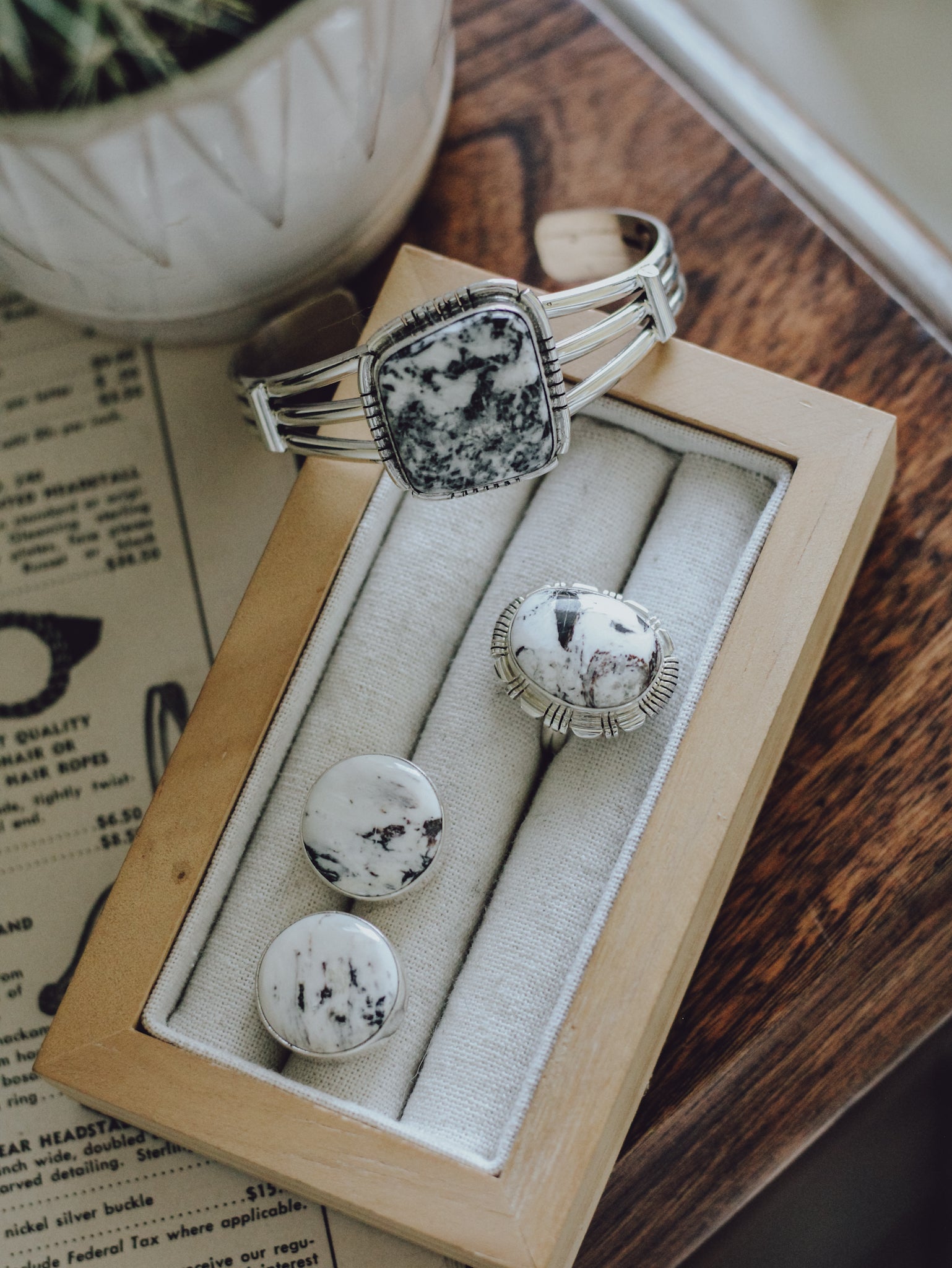 Monroe • White Buffalo Ring (Sz 6.5)
