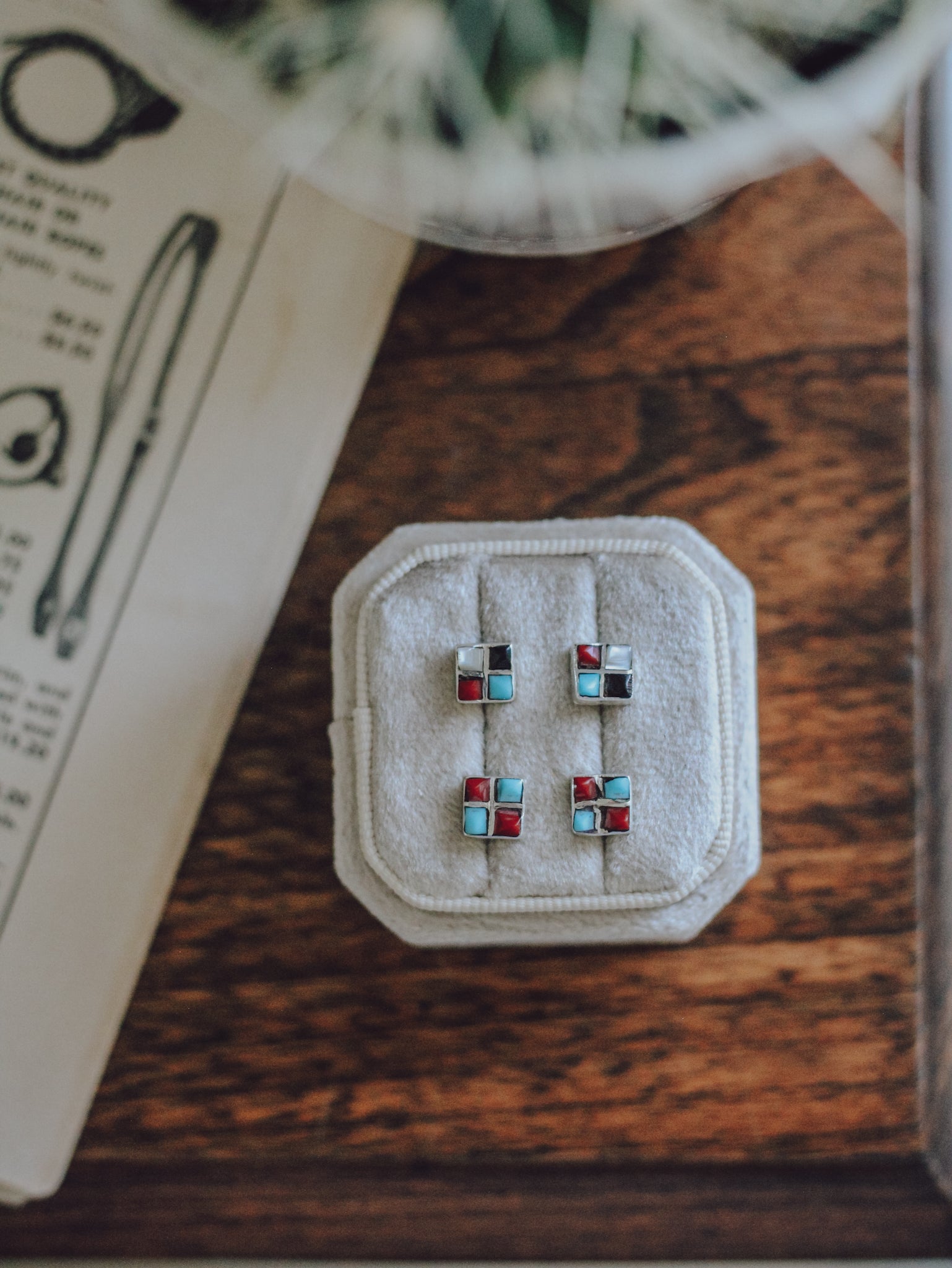 Ryder • Multi Stone Square Studs