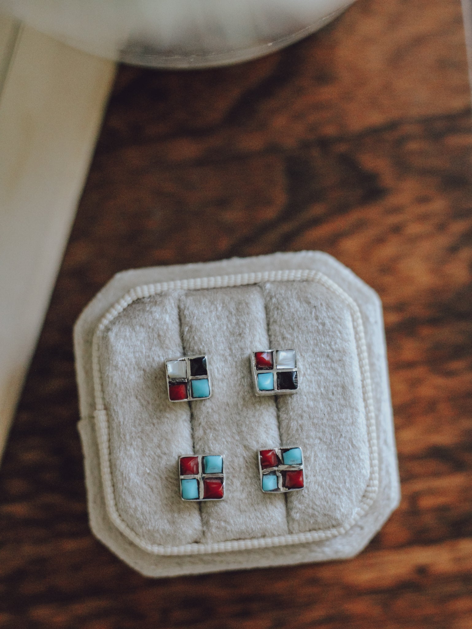Ryder • Multi Stone Square Studs