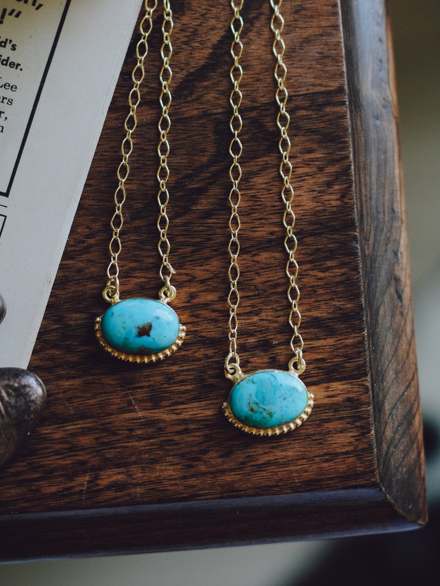 Maribelle • Gold & Turquoise Bar Necklace