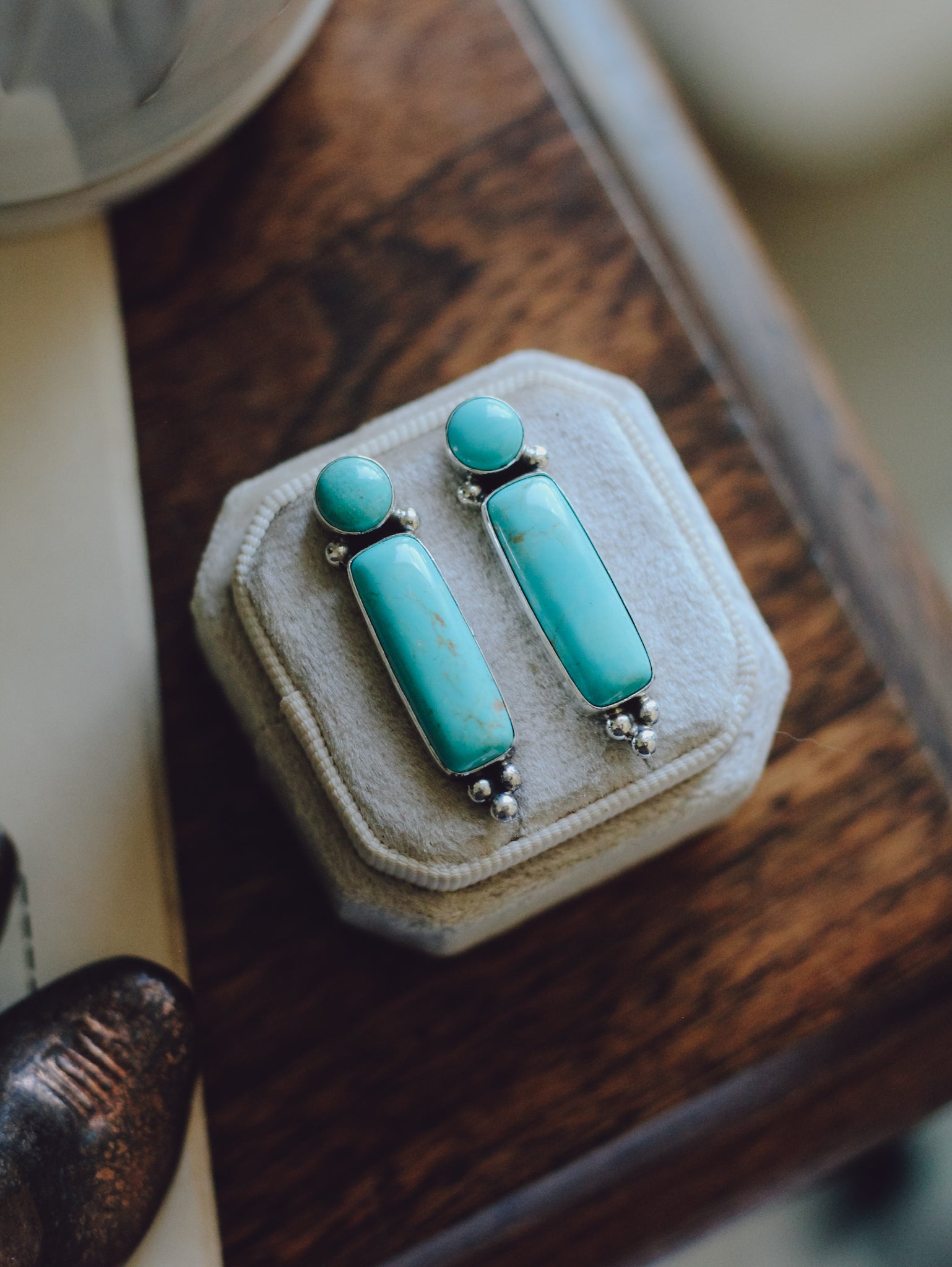 Lark • Turquoise Drop Studs