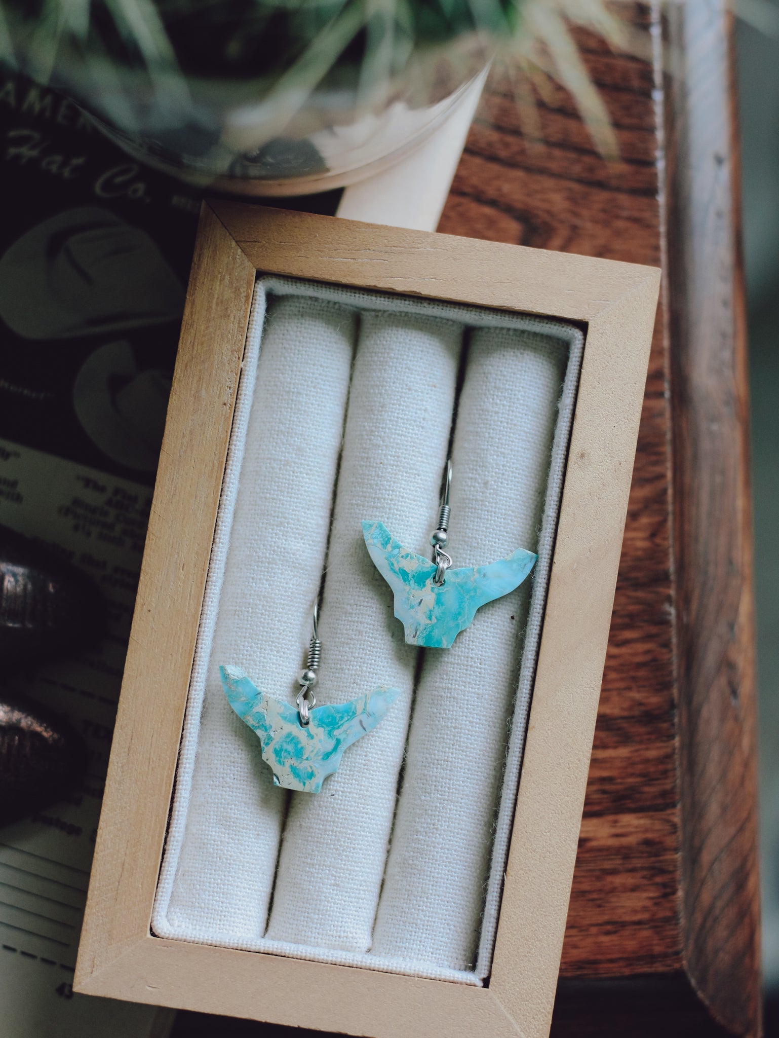 Hayes • Turquoise Bullskull Earrings