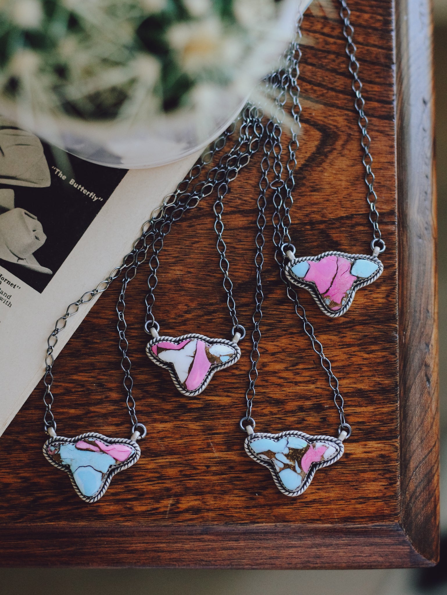 Charlene • Cotton Candy Cow Bar Necklace