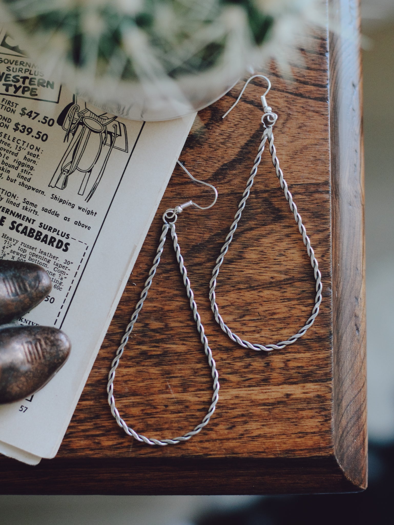 Silas • Teardrop Silver Hoops