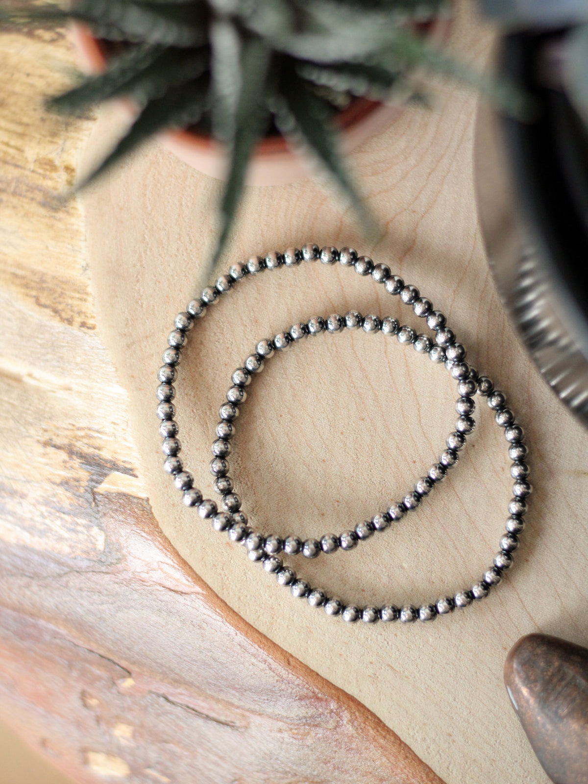Pearl Bracelet • 4mm Round Stretch Fit