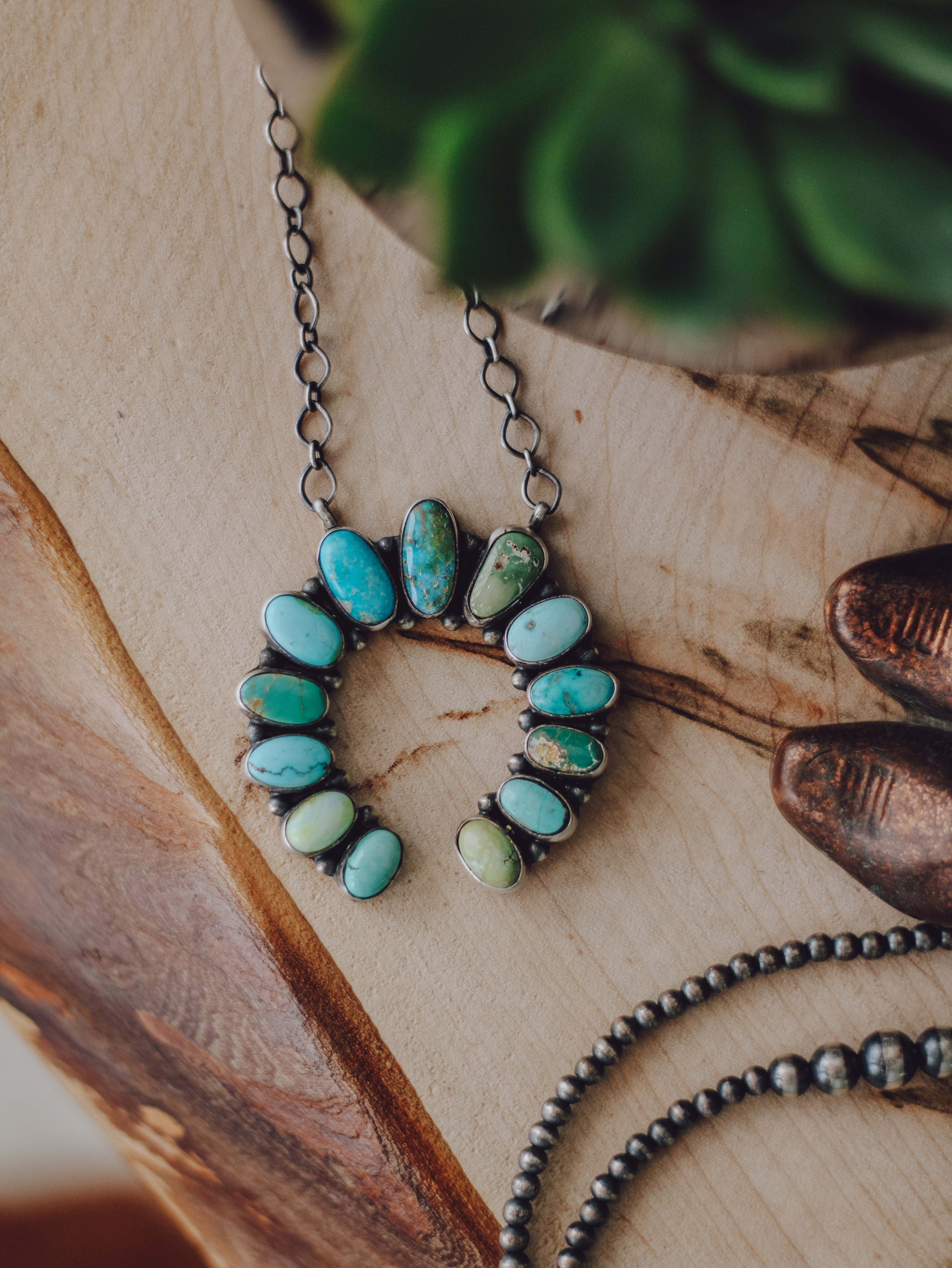 Sandstone • Turquoise Naja Necklace