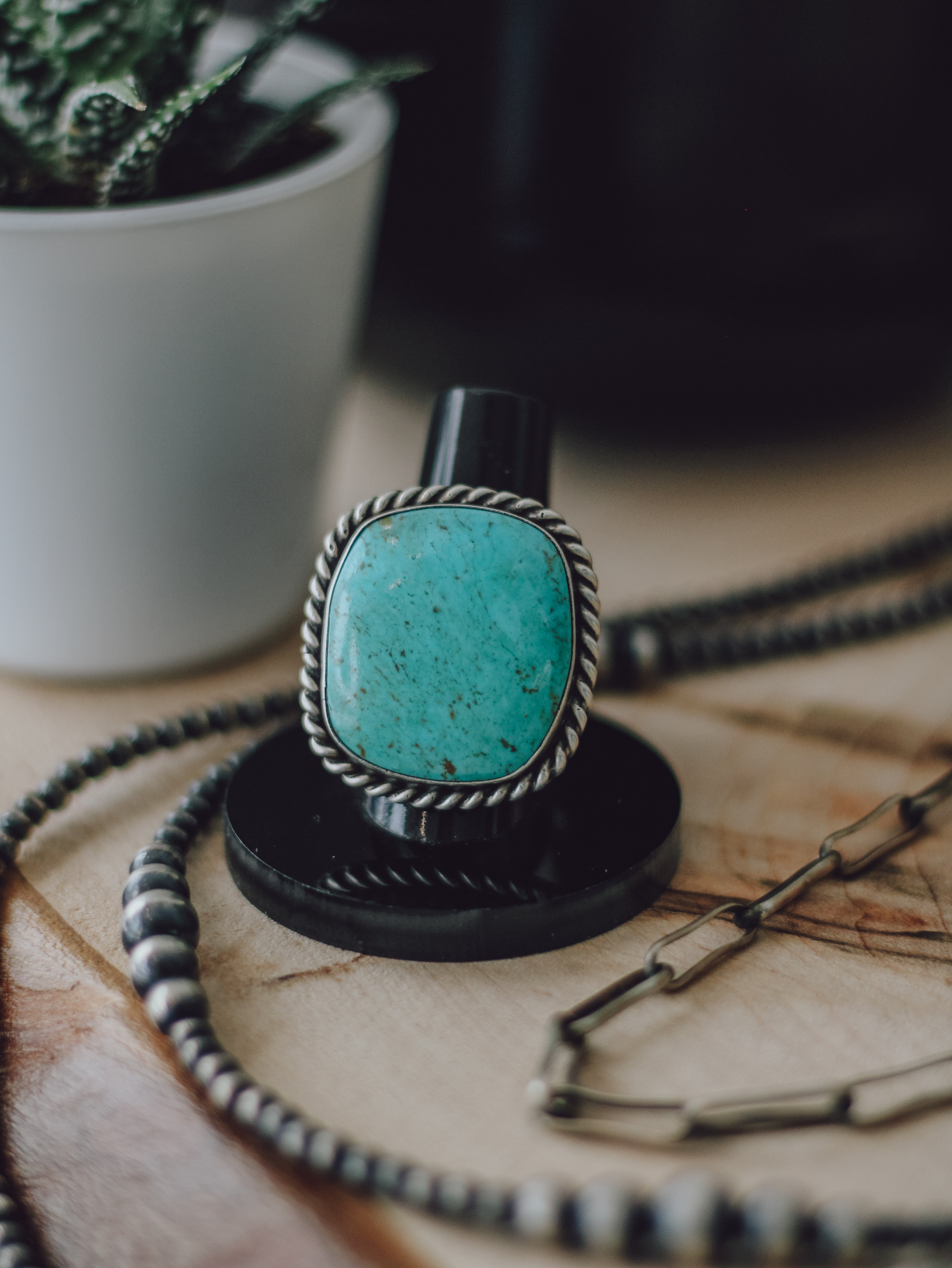 Lacey • Adjustable Turquoise  Ring