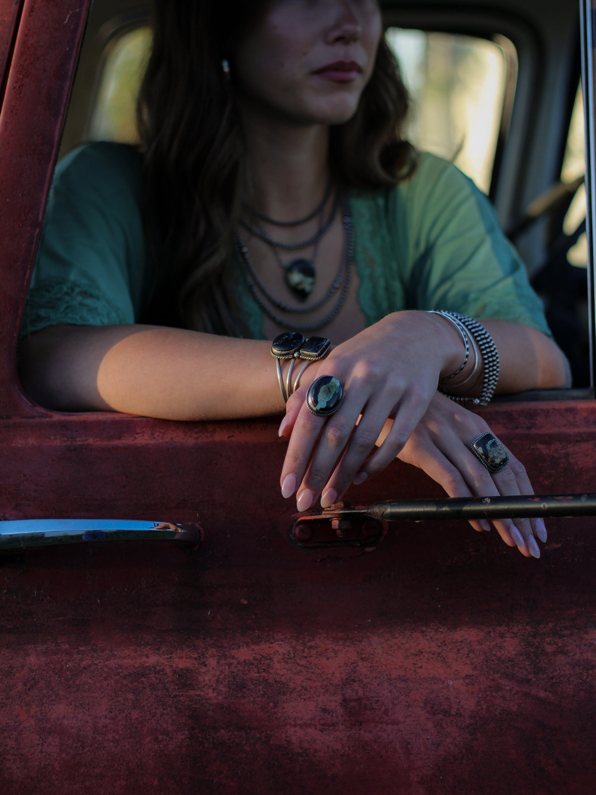 Maeve • Black Jack Turquoise Ring