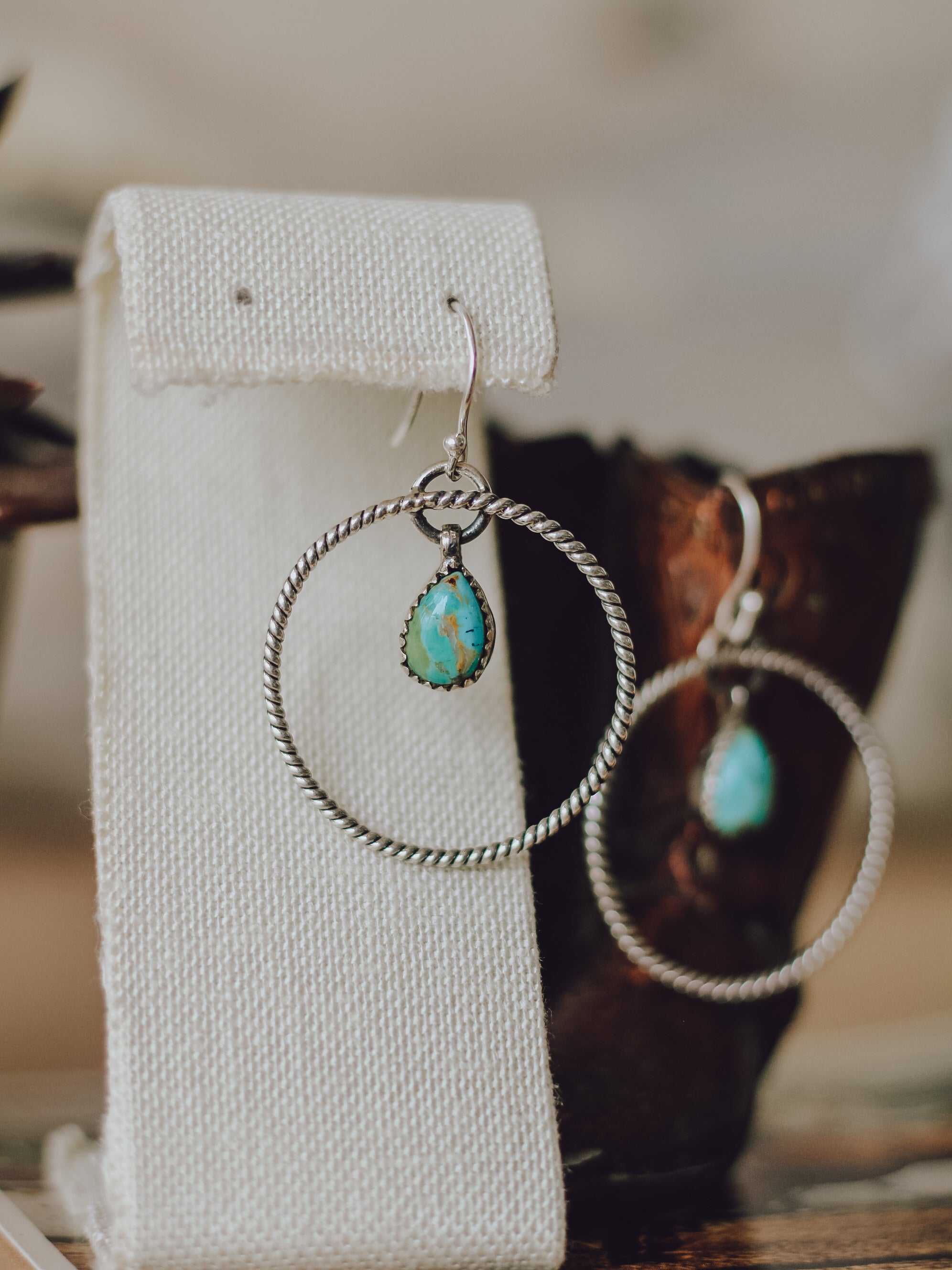 Leroy • Kingman Turquoise Hoops