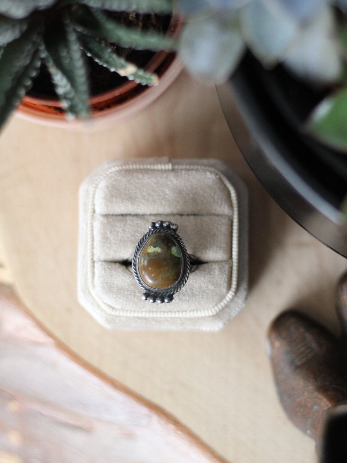 Evander • Boulder Turquoise Ring (Sz 8)