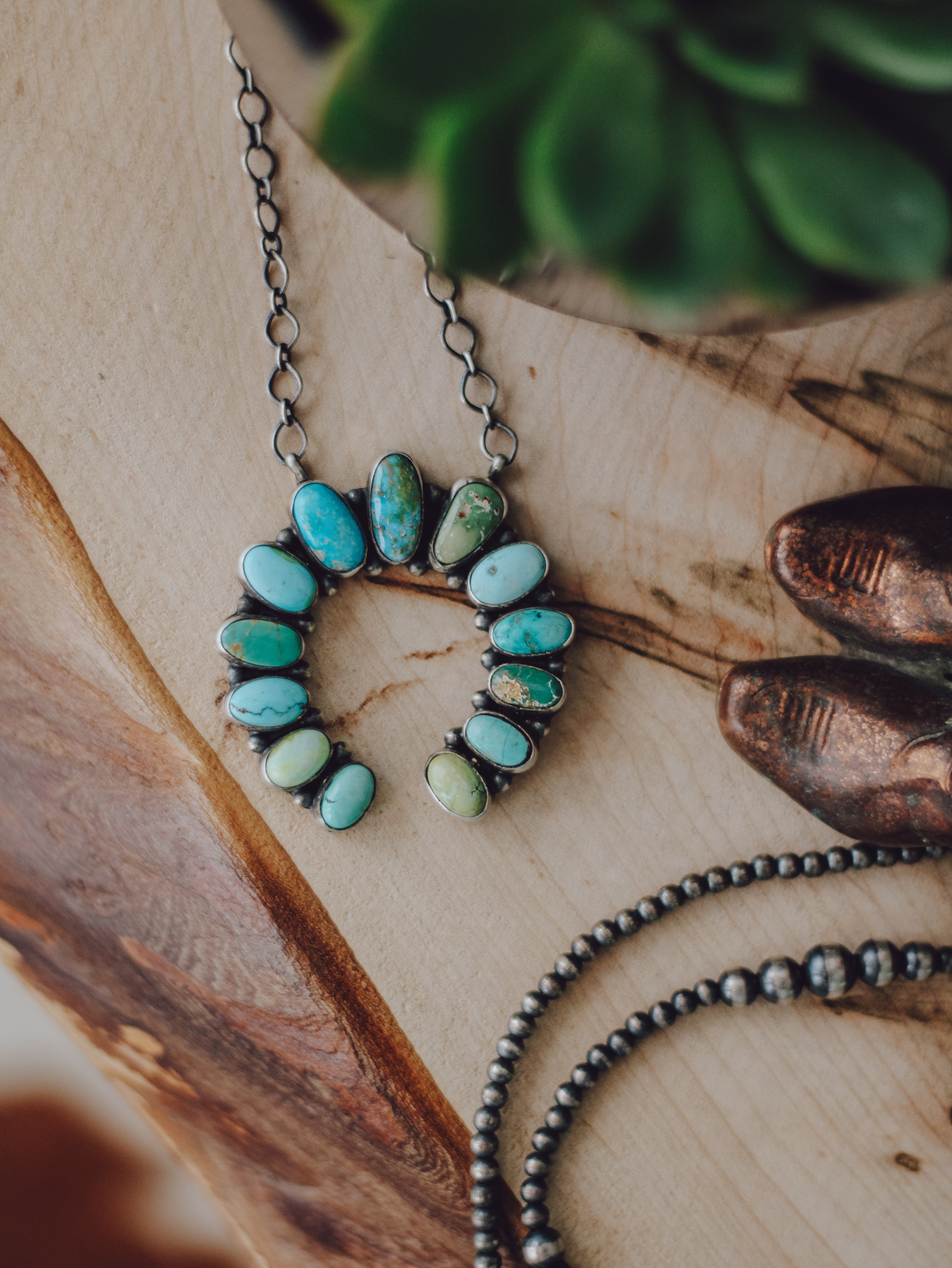 Sandstone • Turquoise Naja Necklace