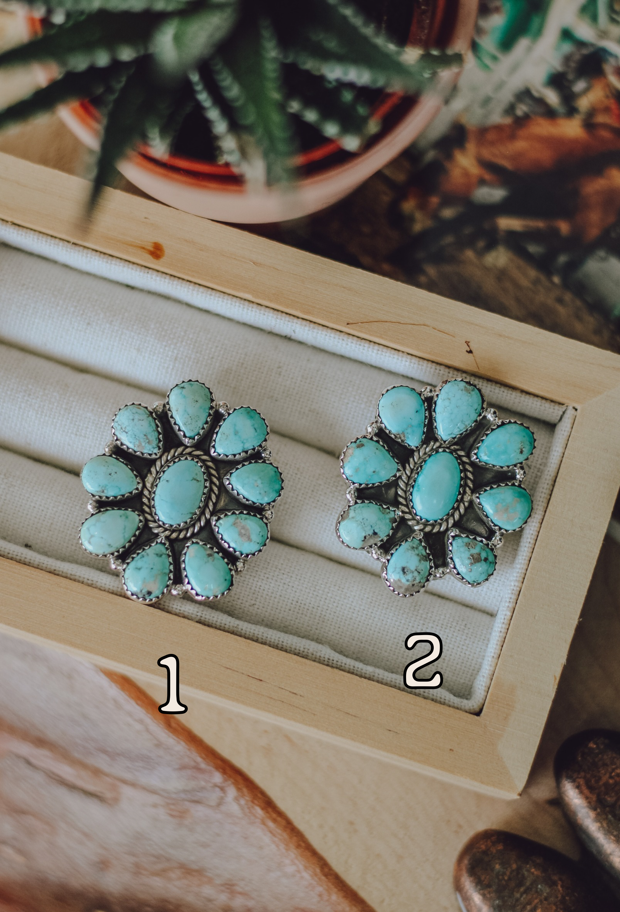 Rayne • White Water Turquoise Adjustable Cluster Ring
