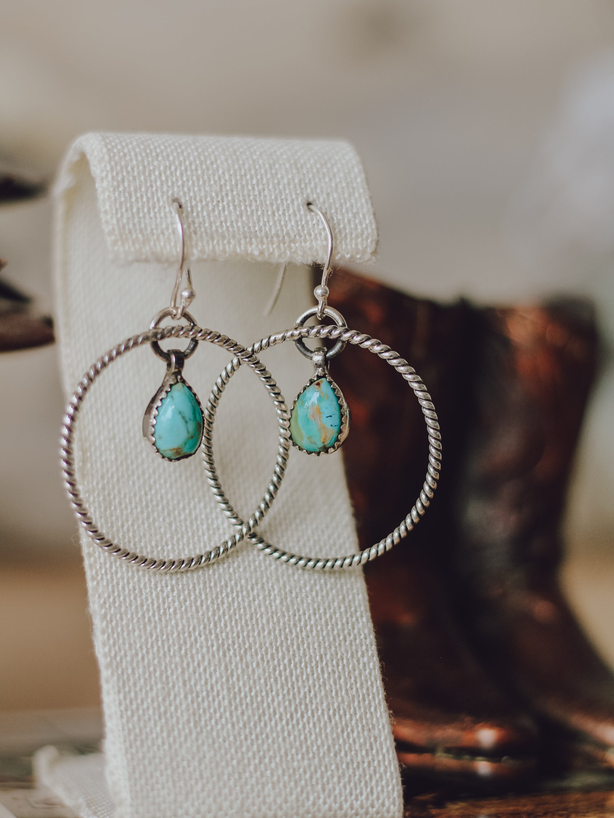 Leroy • Kingman Turquoise Hoops