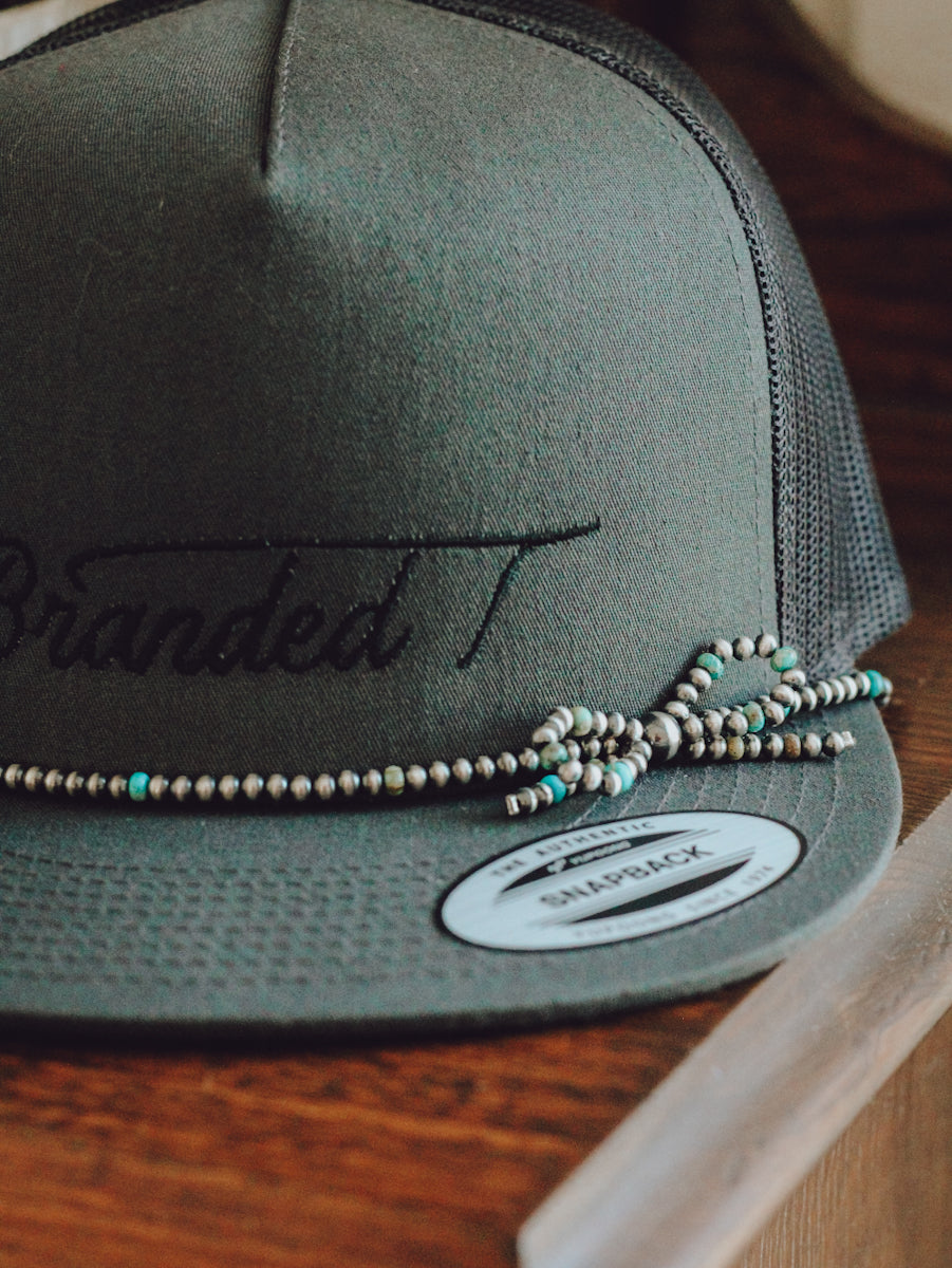 Bow • Pearl & Turquoise Hat Band