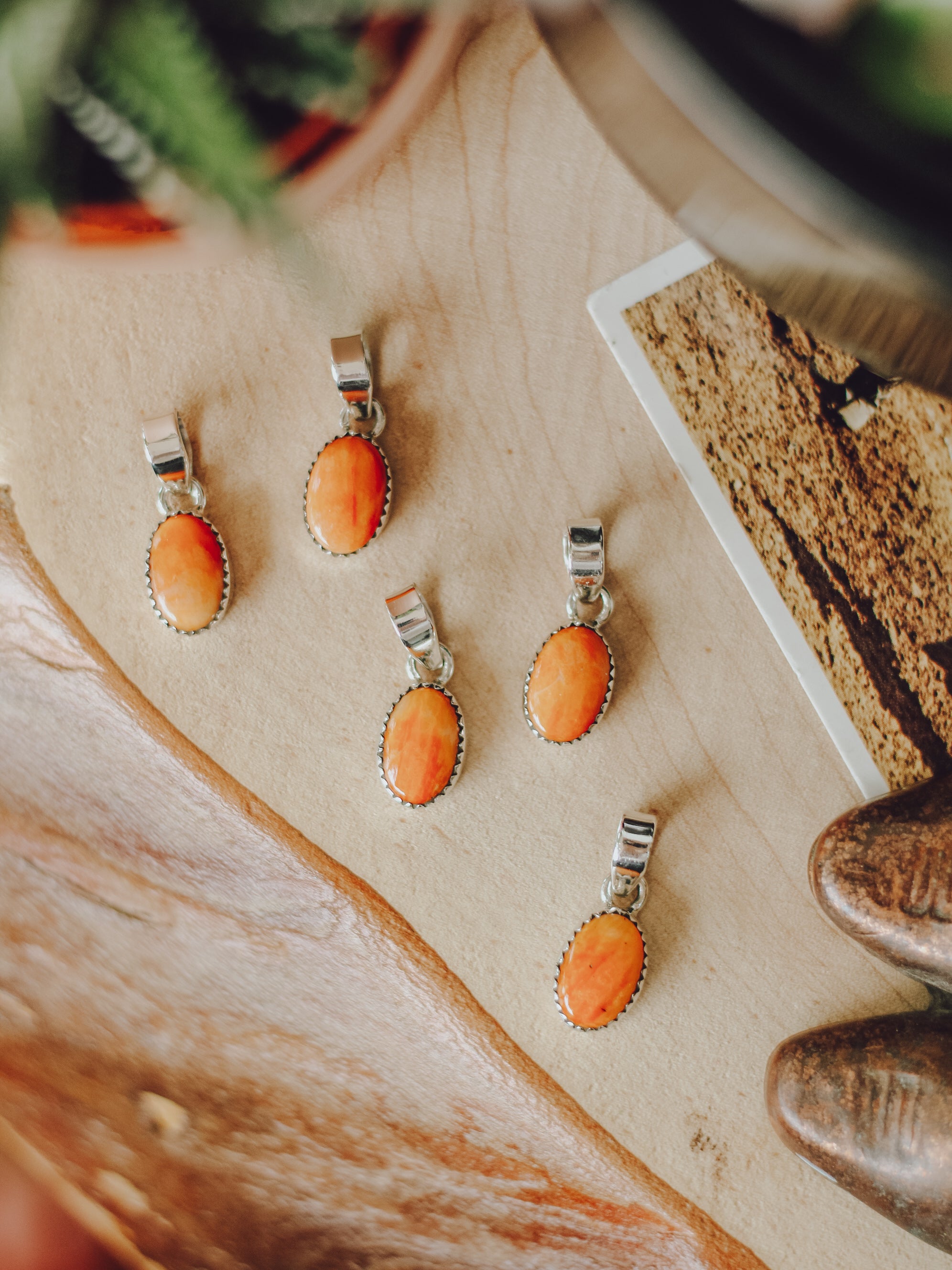 Sorrel • Orange Spiny Pendant