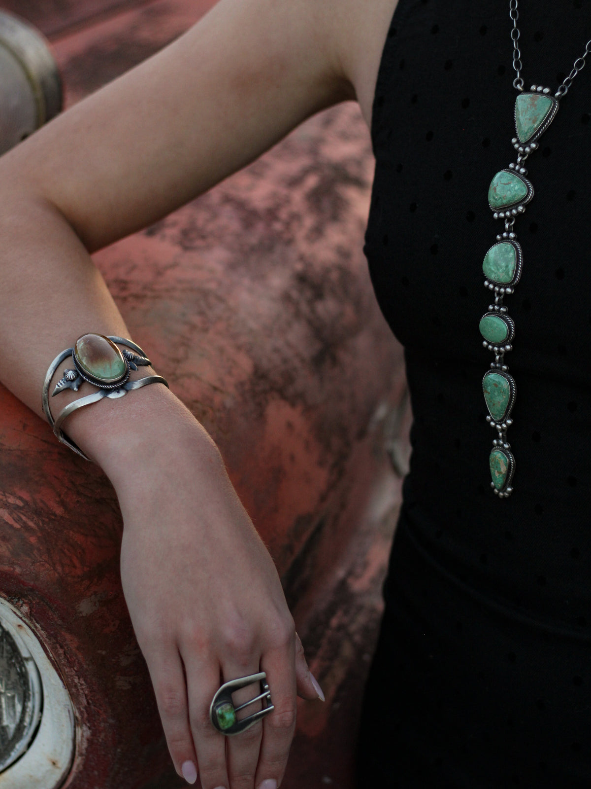 Kalina • Royston Turquoise Drop Necklace