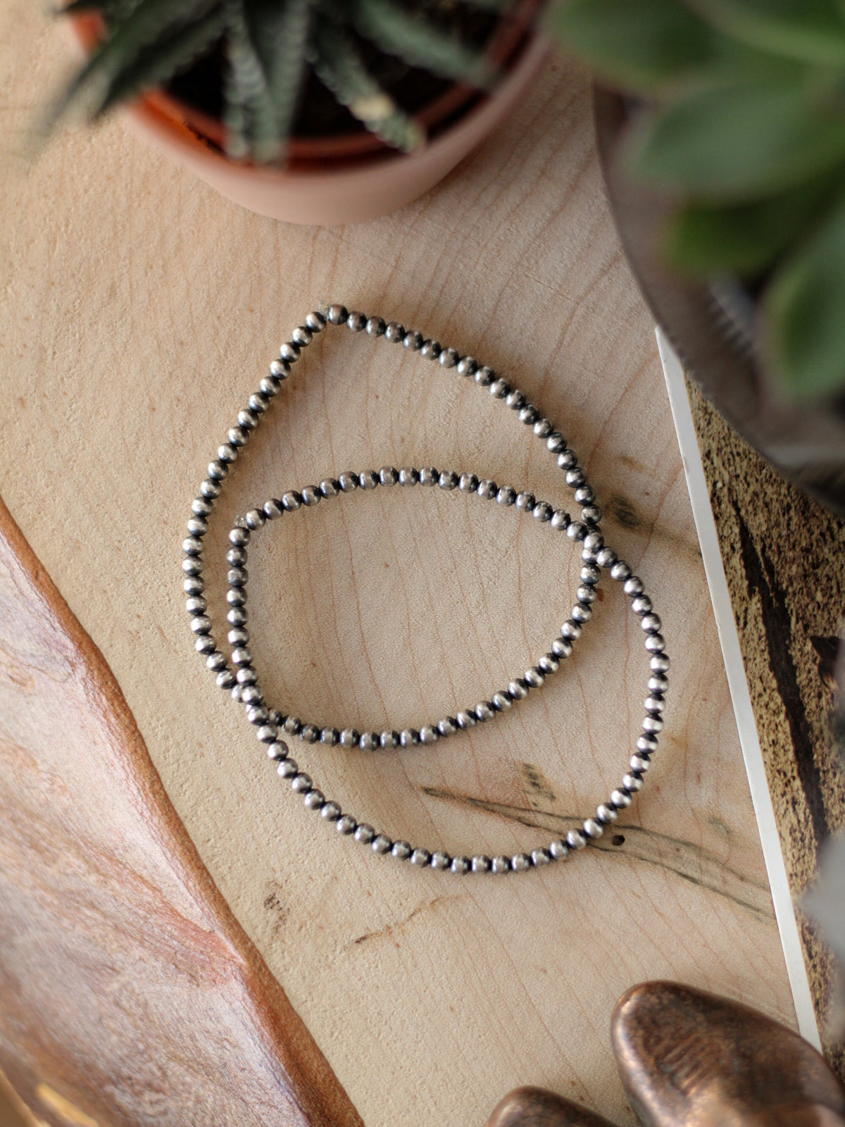 Pearl Bracelet • 3mm Round Stretch Fit