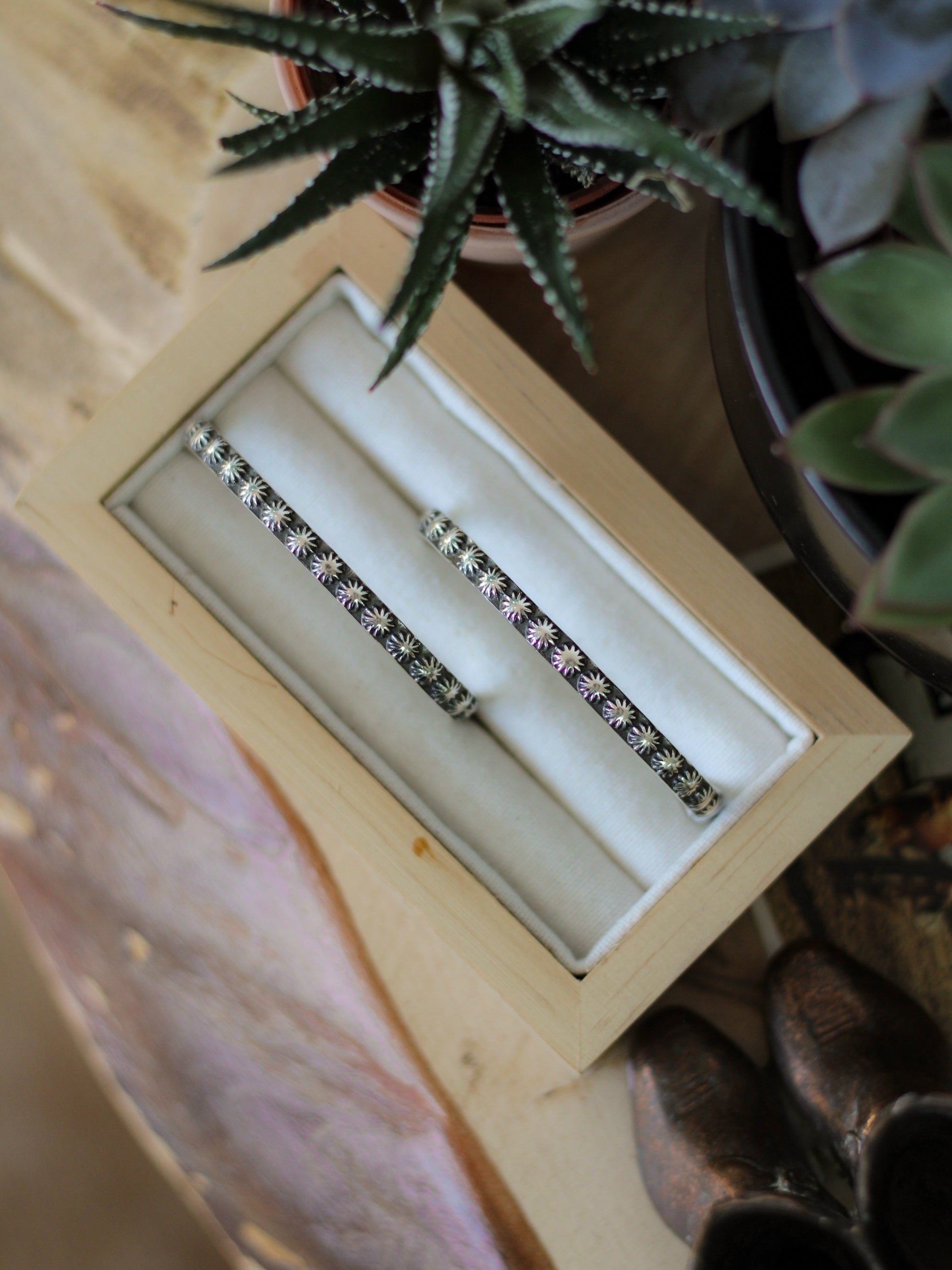 Carlene • Stamped Silver Cuff