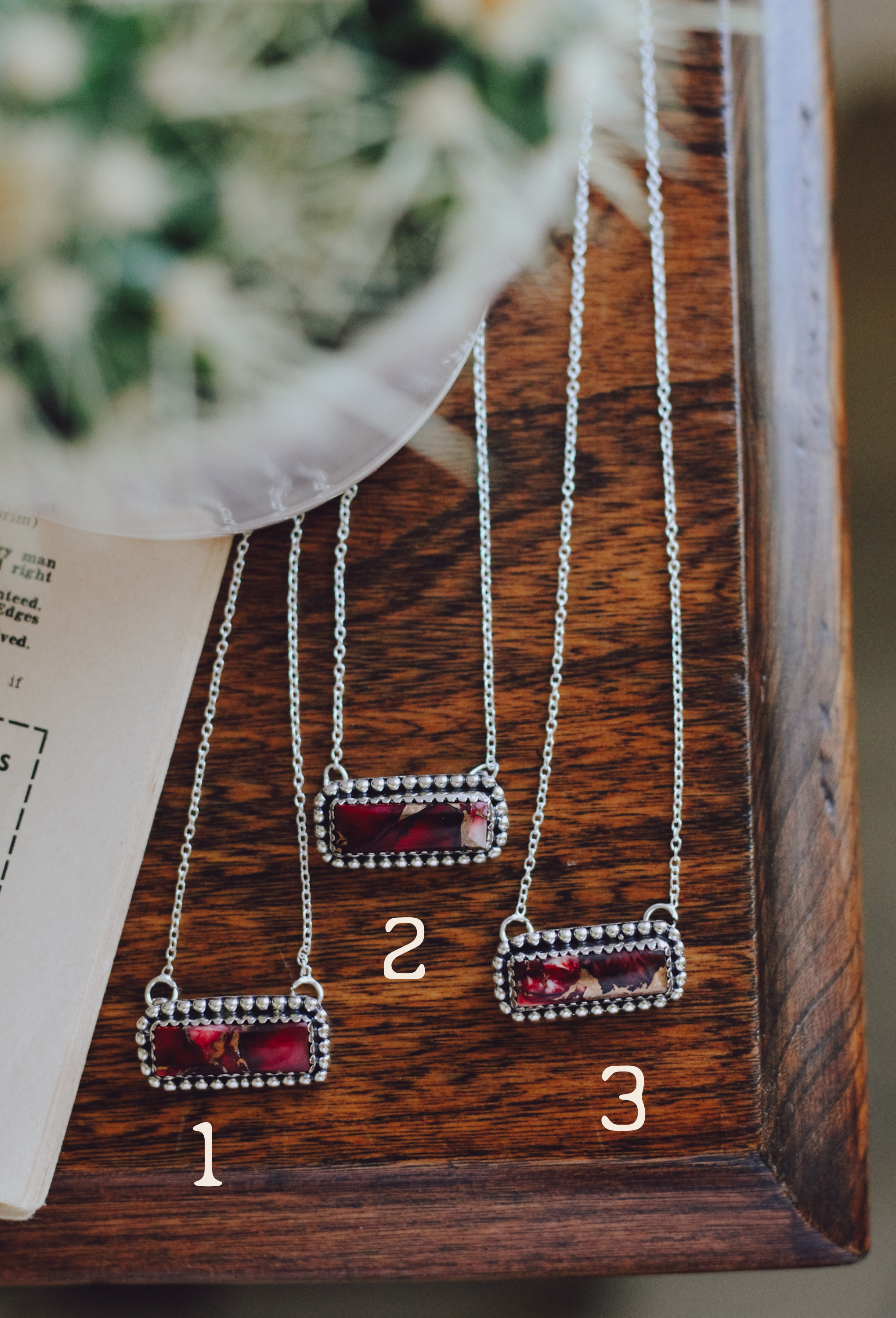 Tanya • Dahlia Rose Bar Necklace