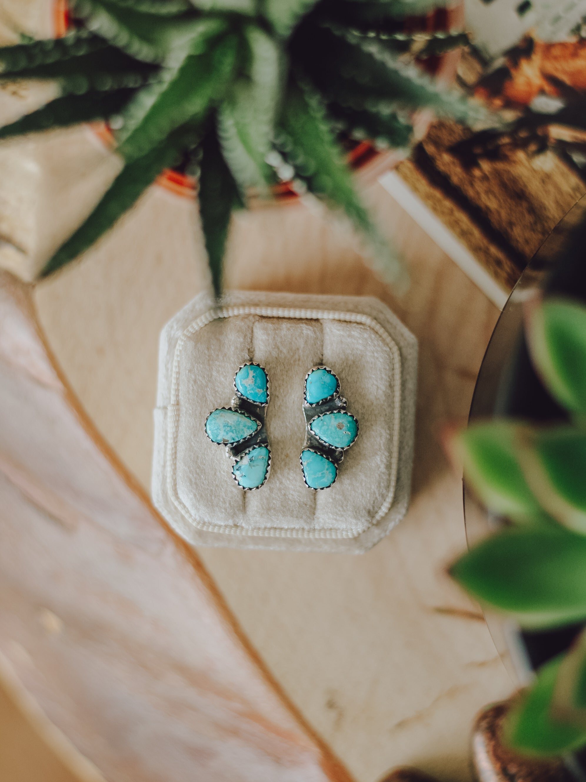 Lucy • White Water Turquoise Studs