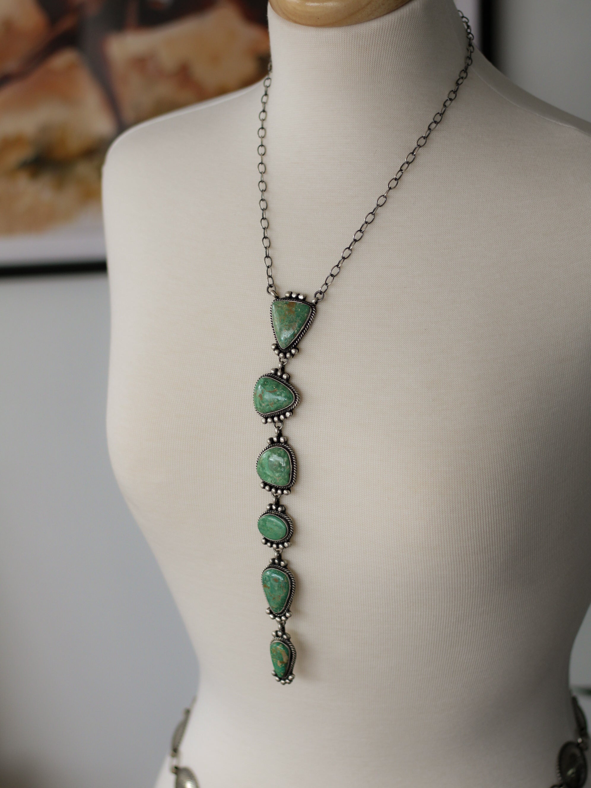 Kalina • Royston Turquoise Drop Necklace