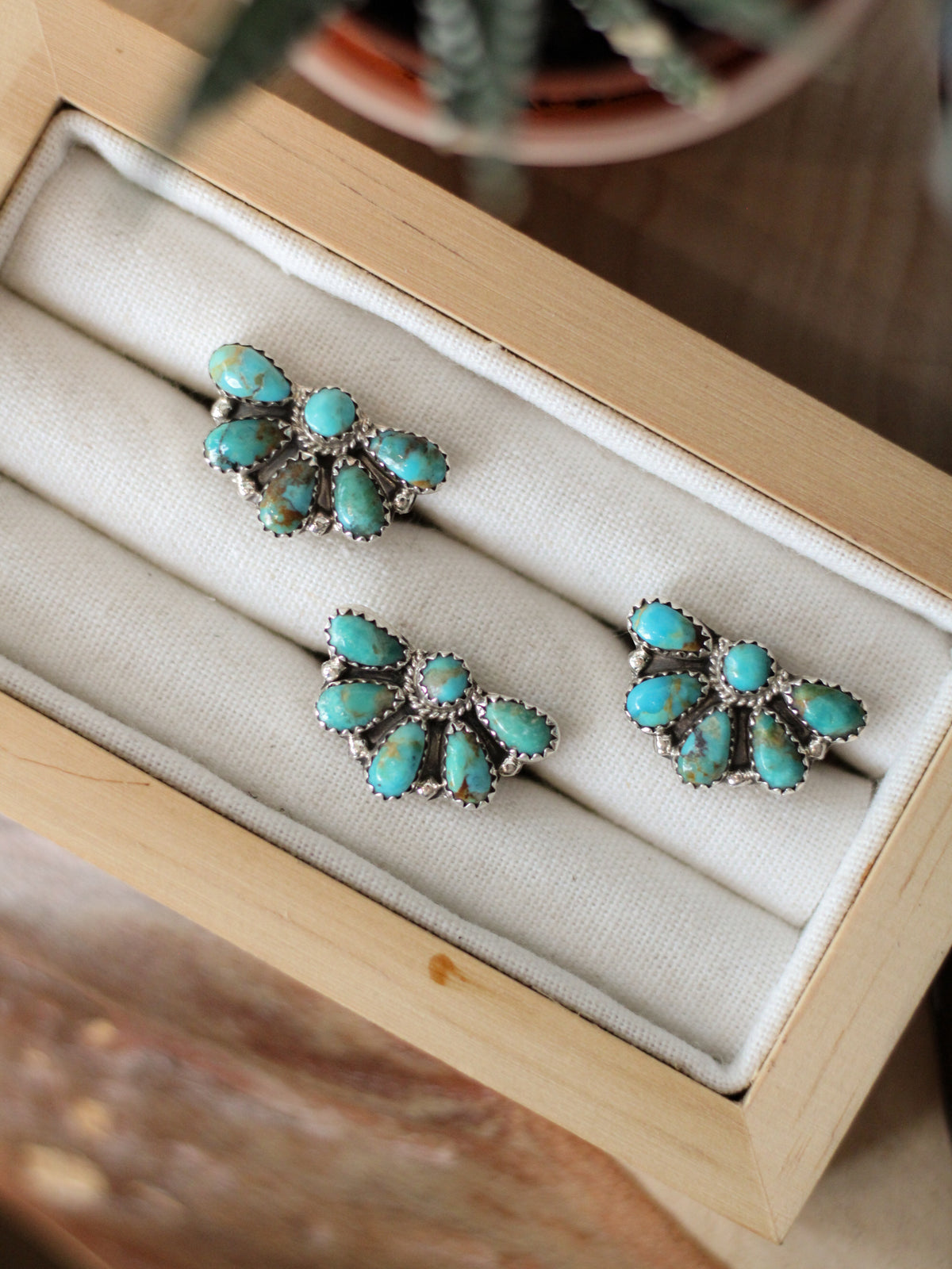Brooks • Kingman Turquoise Half Cluster Ring