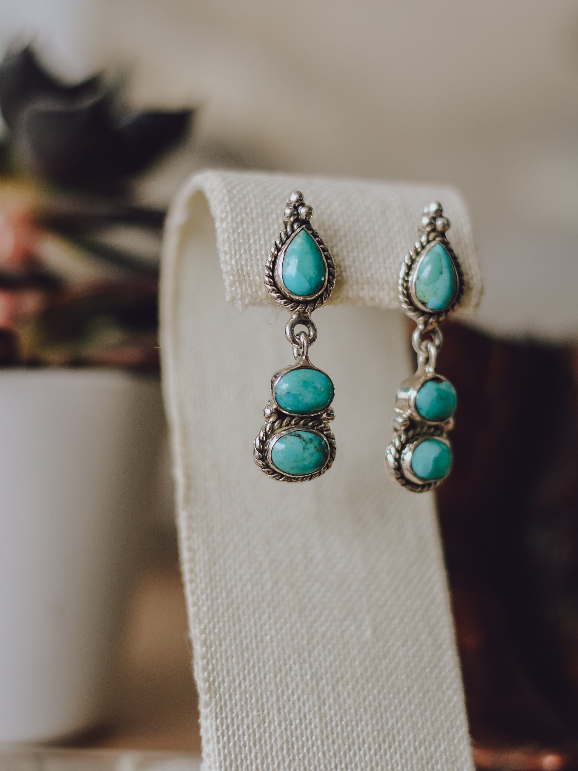 Layla • Kingman Turquoise Drop Earrings