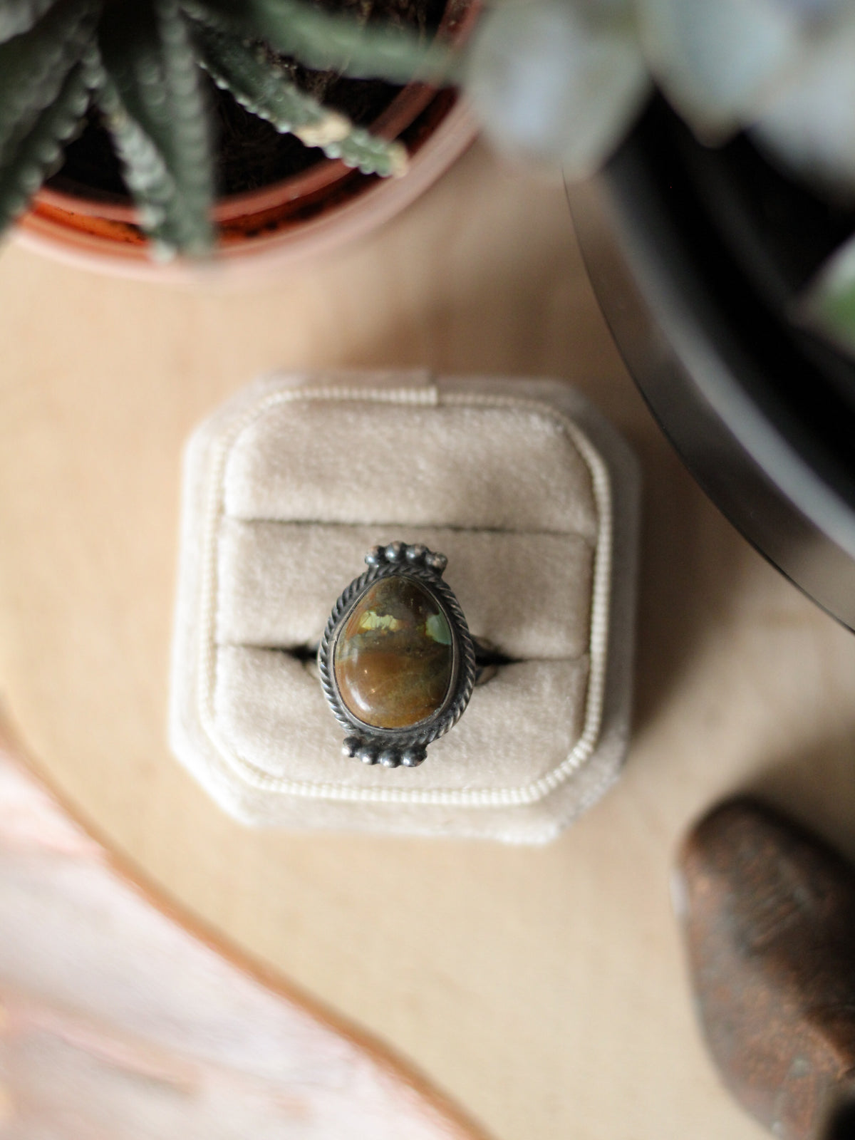 Evander • Boulder Turquoise Ring (Sz 8)