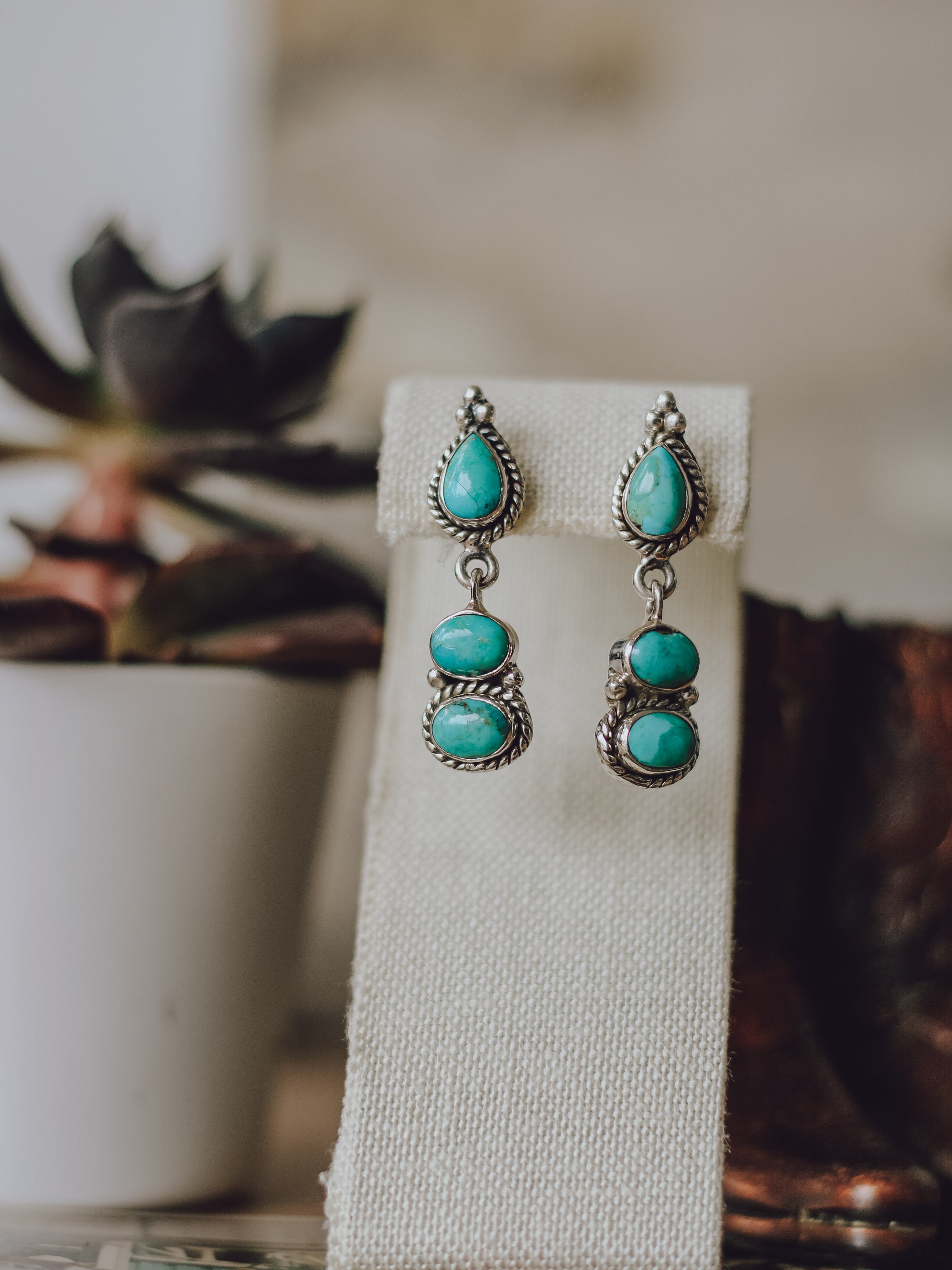 Layla • Kingman Turquoise Drop Earrings