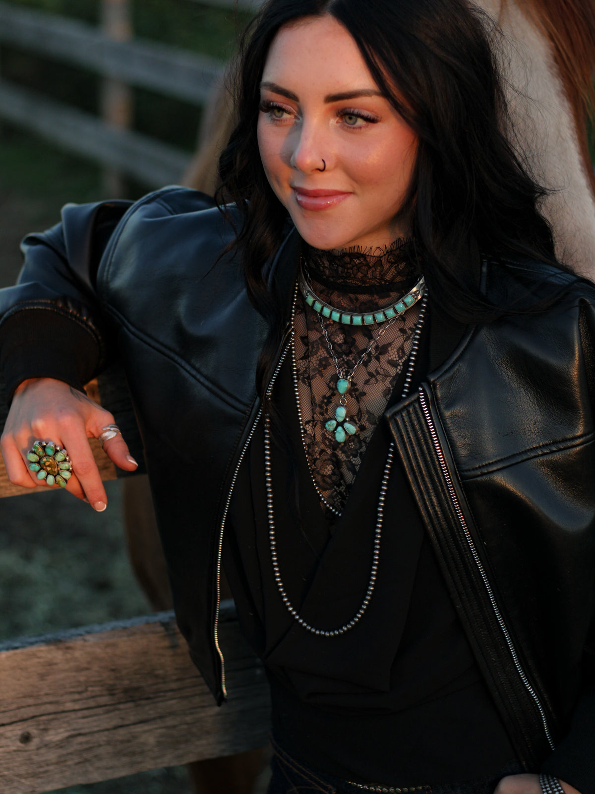 Maven • White Water Turquoise Bar Necklace