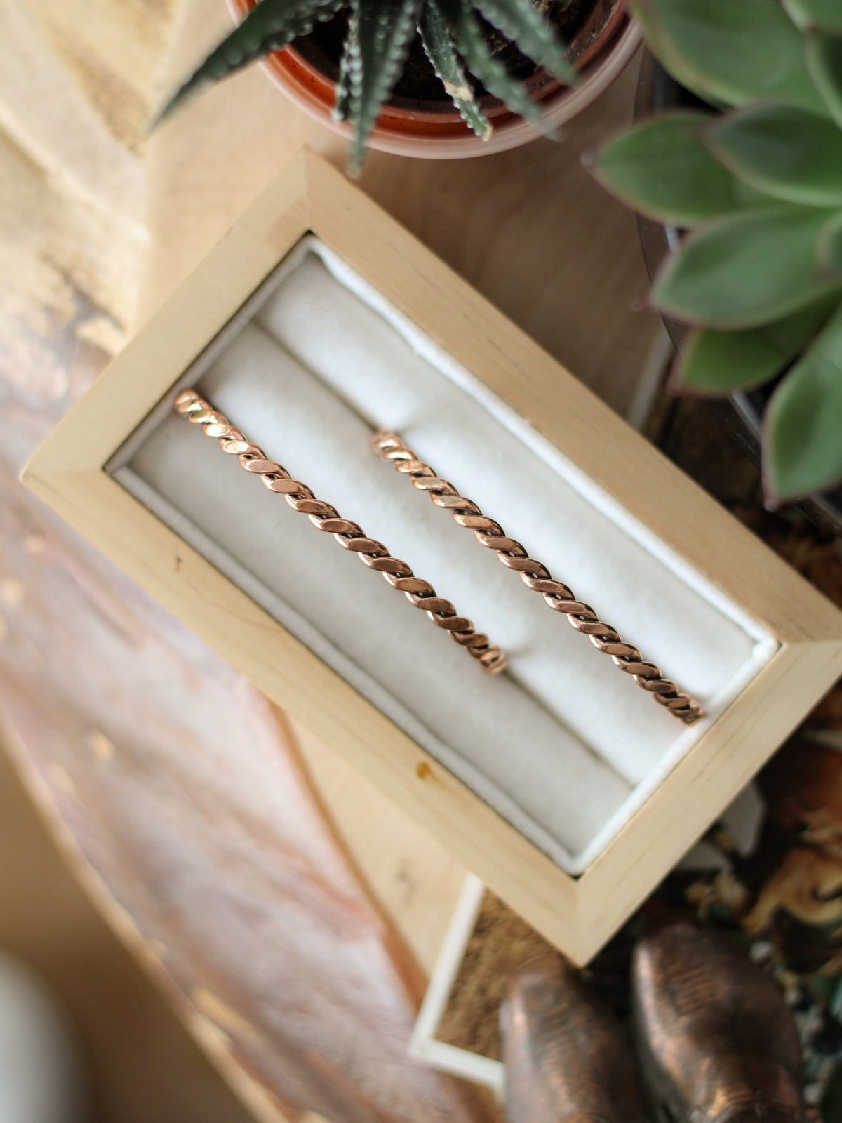 Amara • Flat Twisted Copper Cuff