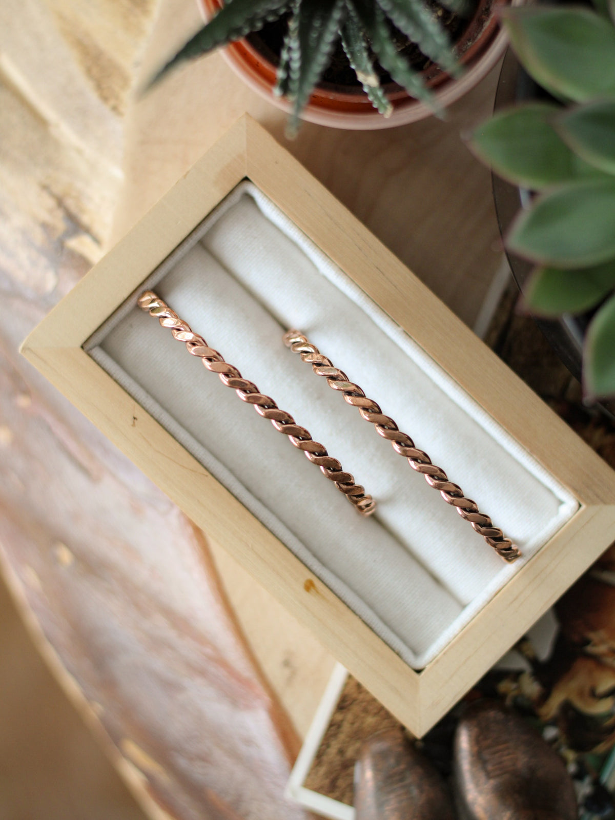 Amara • Flat Twisted Copper Cuff