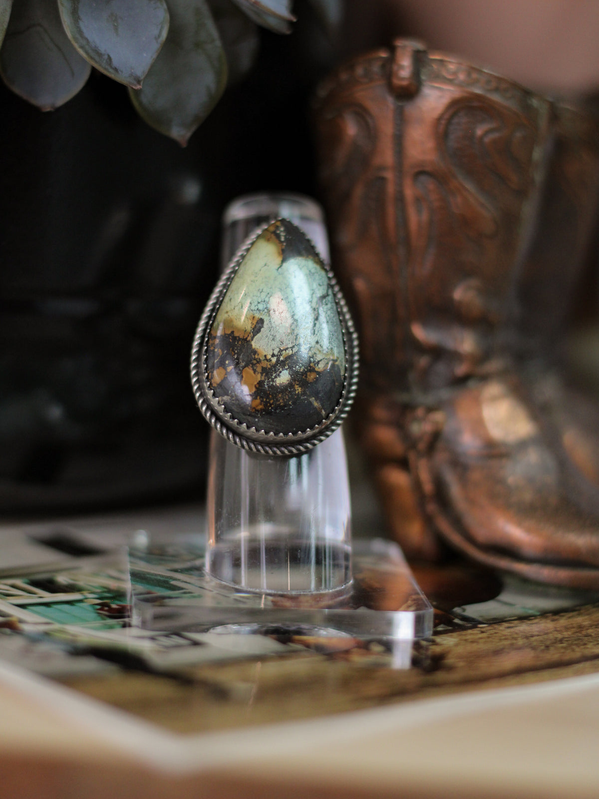 Florence • Black Jack Turquoise Ring