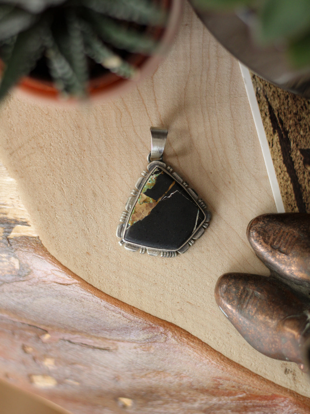 Xaden • Black Jack Turquoise Pendant