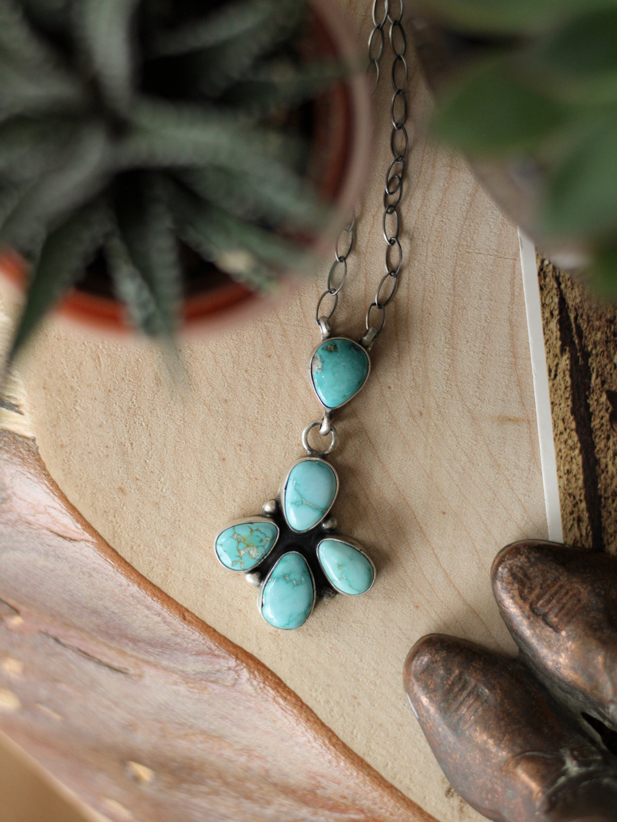 Maven • White Water Turquoise Bar Necklace