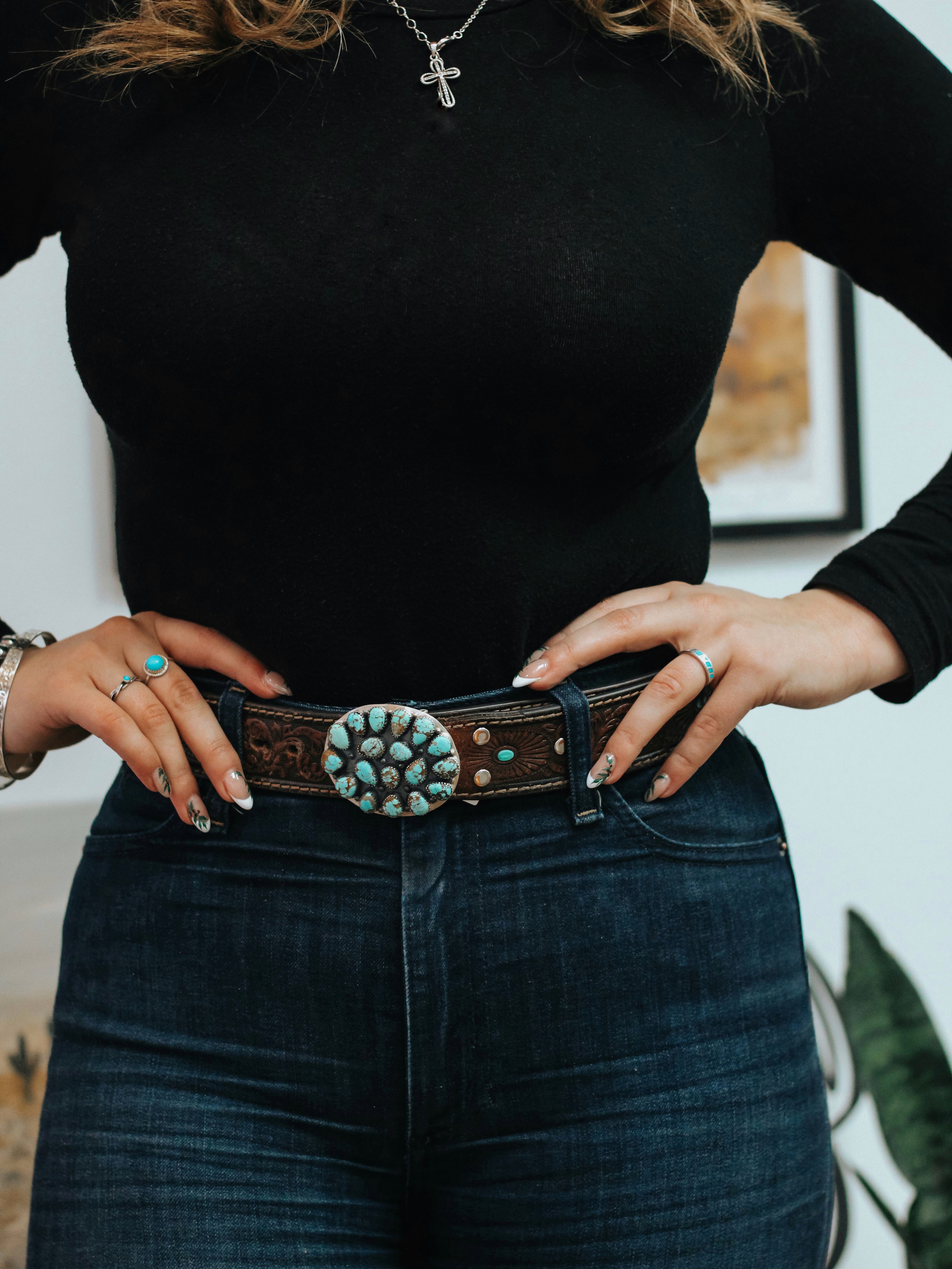 Roan • Turquoise Belt Buckle