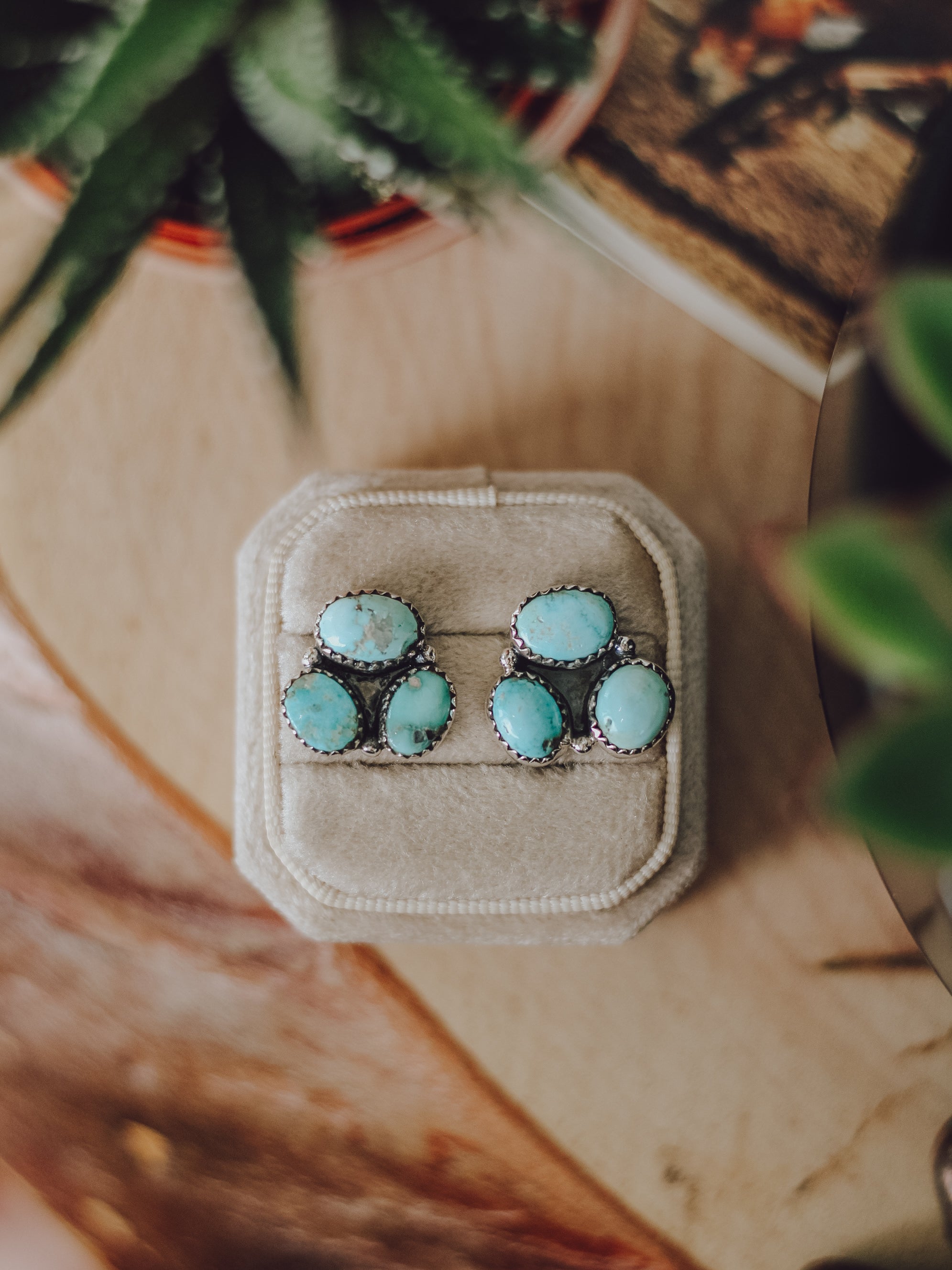 Dixon • White Water Turquoise Studs