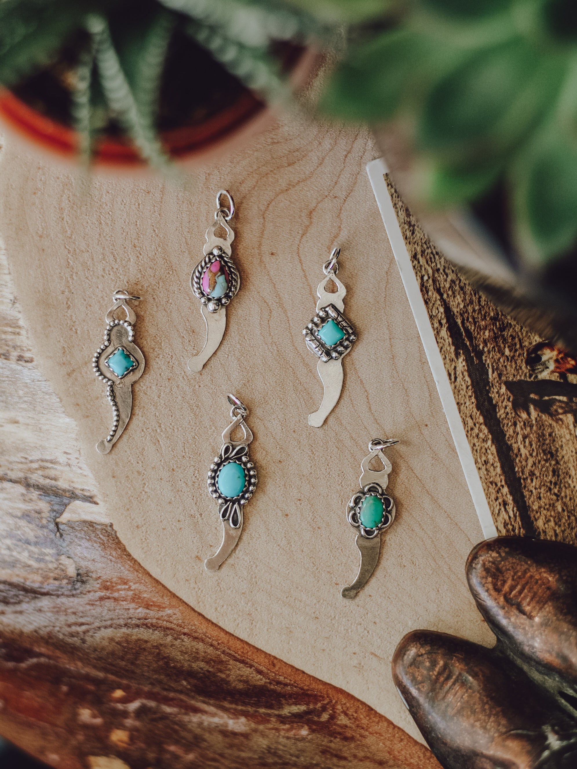 Leah Marie Silver x Tin & Turquoise • Spade Bit Pendant Necklace