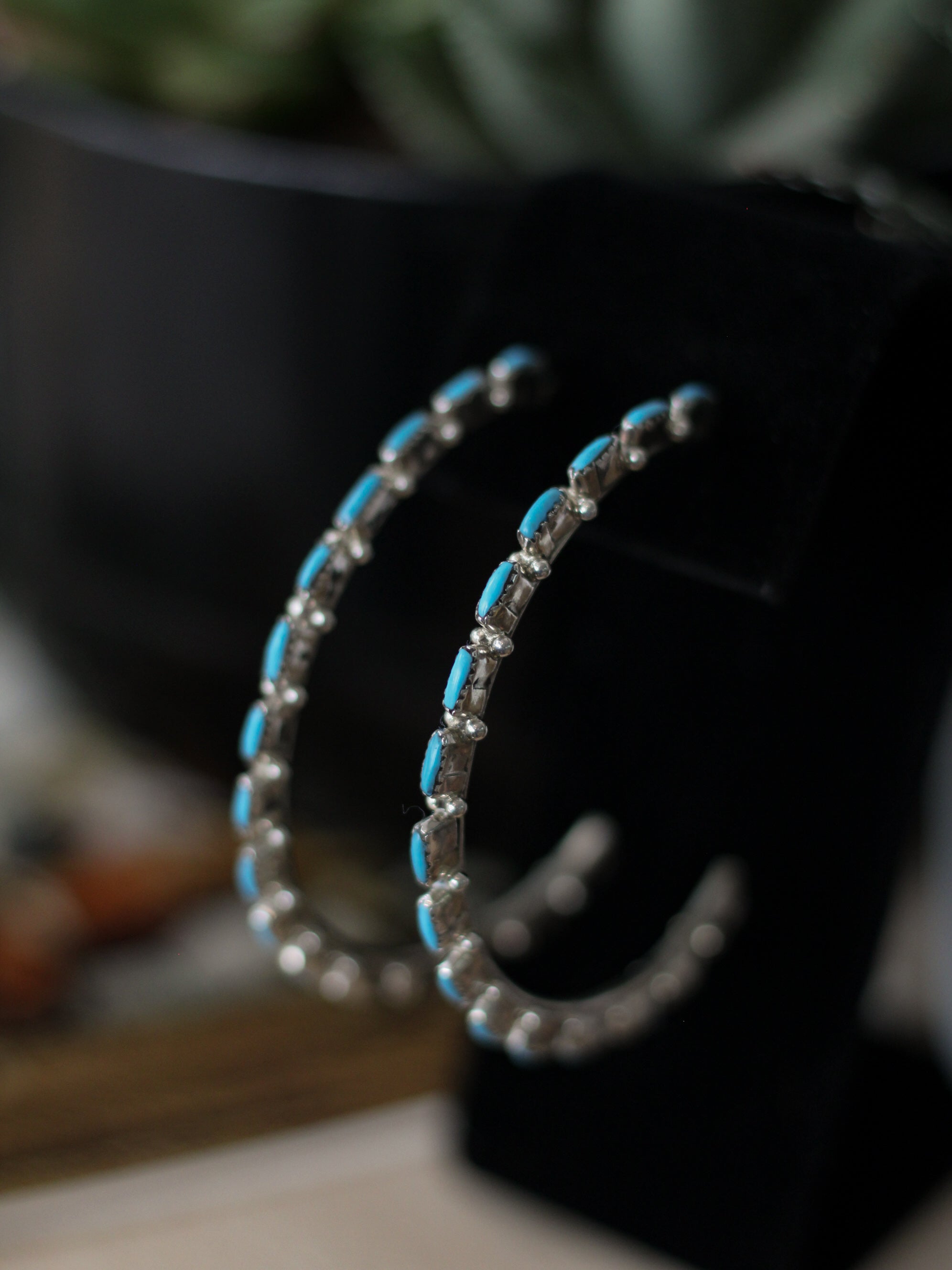 Scarlett • Sleeping Beauty Turquoise Hoops