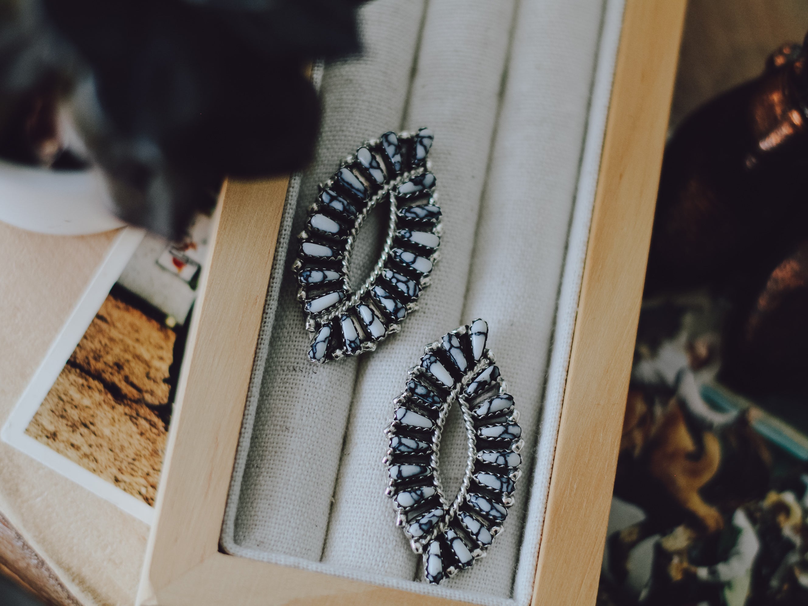 Archer • White Buffalo Cluster Earrings