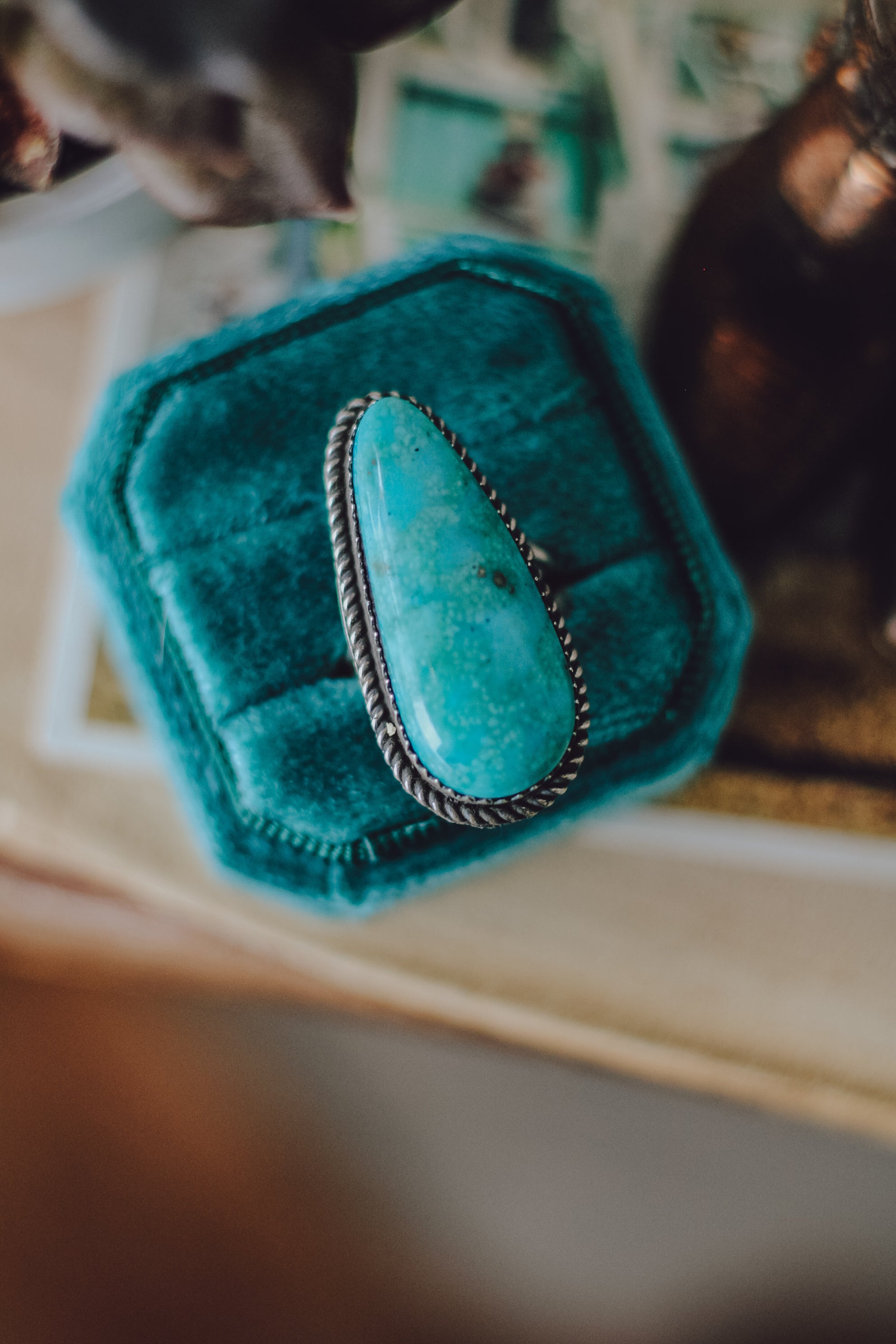 Cade • Royston Turquoise Adjustable Ring