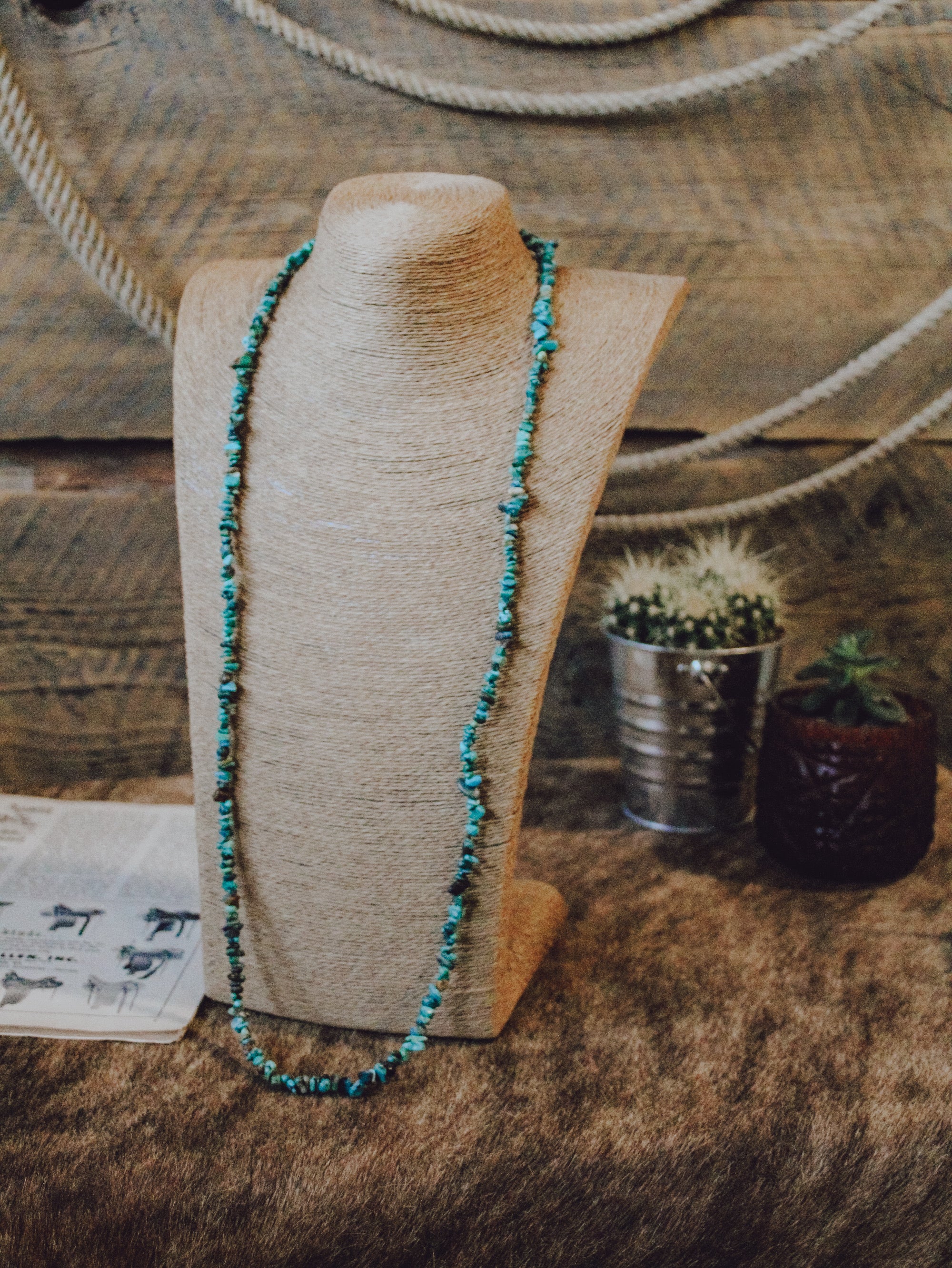 Natural Turquoise Nugget • Necklace